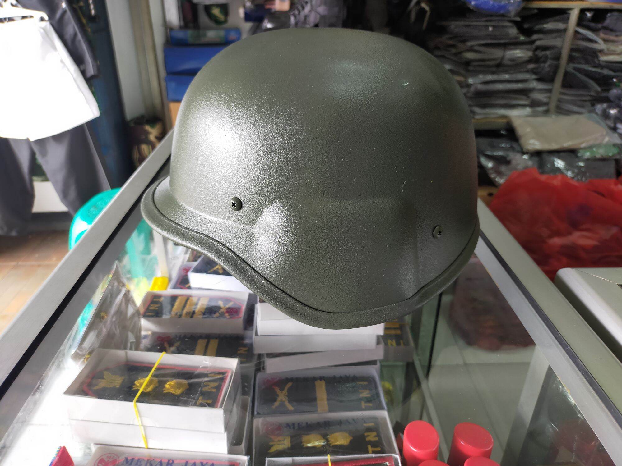 Helm tempur TNI/ Helm 3 in 1 Lazada Indonesia
