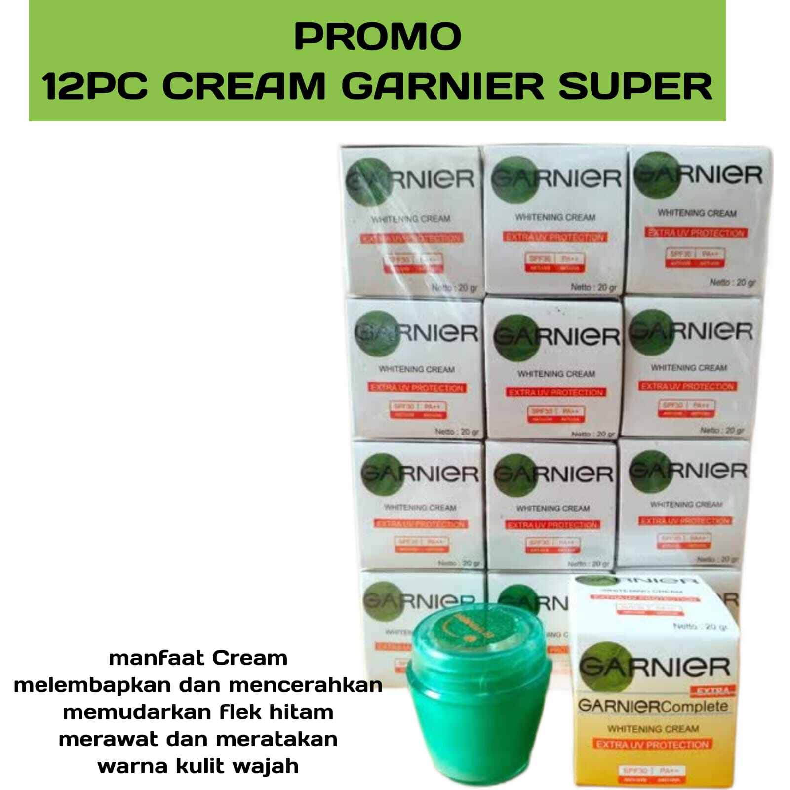 12 PCS Cream Garnier gentong krim garnier gentong lusinan Lazada