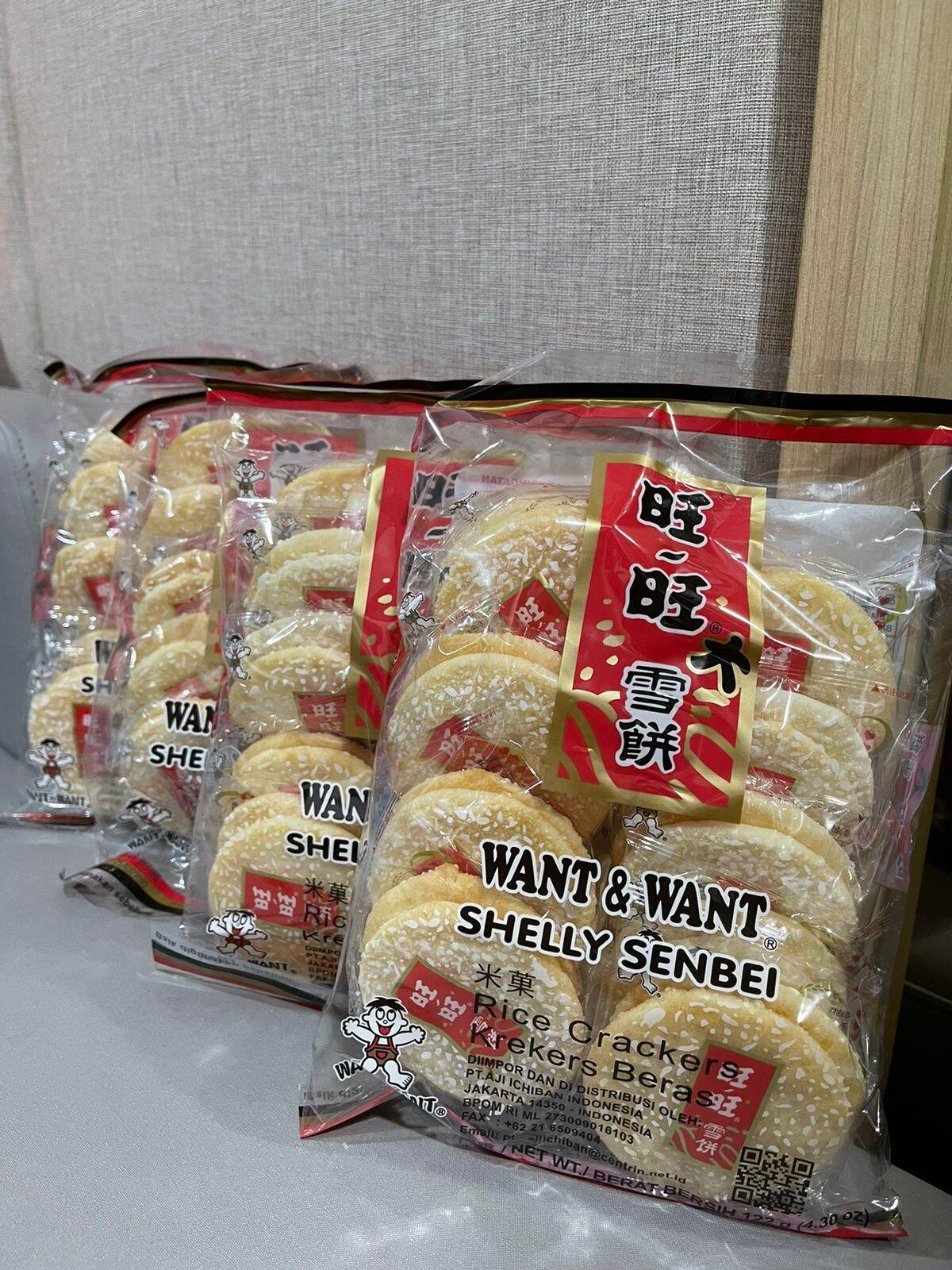 want want rice crackers manis 122gr shelly senbei crackers halal 100% ...