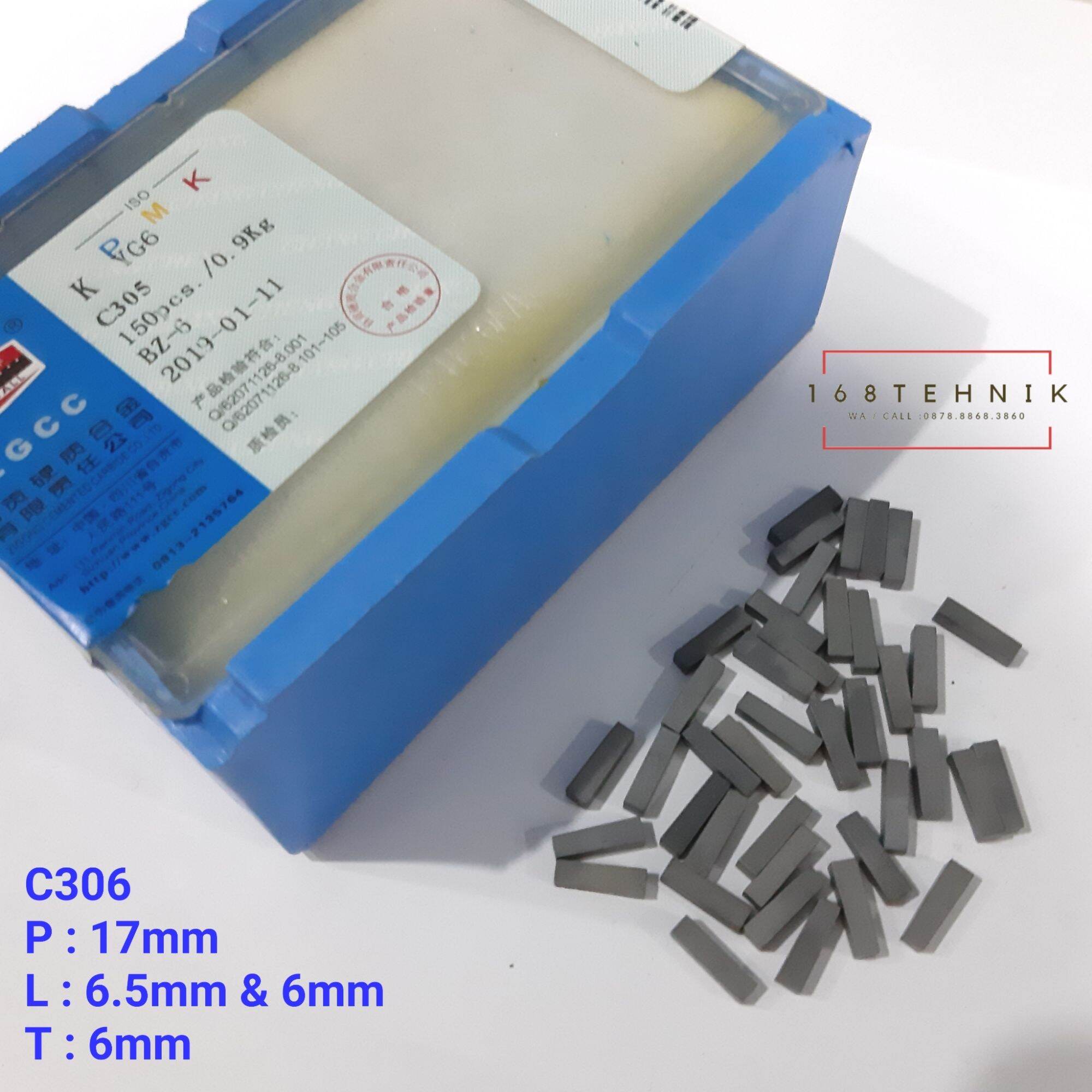 Mata Pahat Widia YG6 C306 Carbide Box isi 100 / Pisau Widia C306 / YG-6 ...