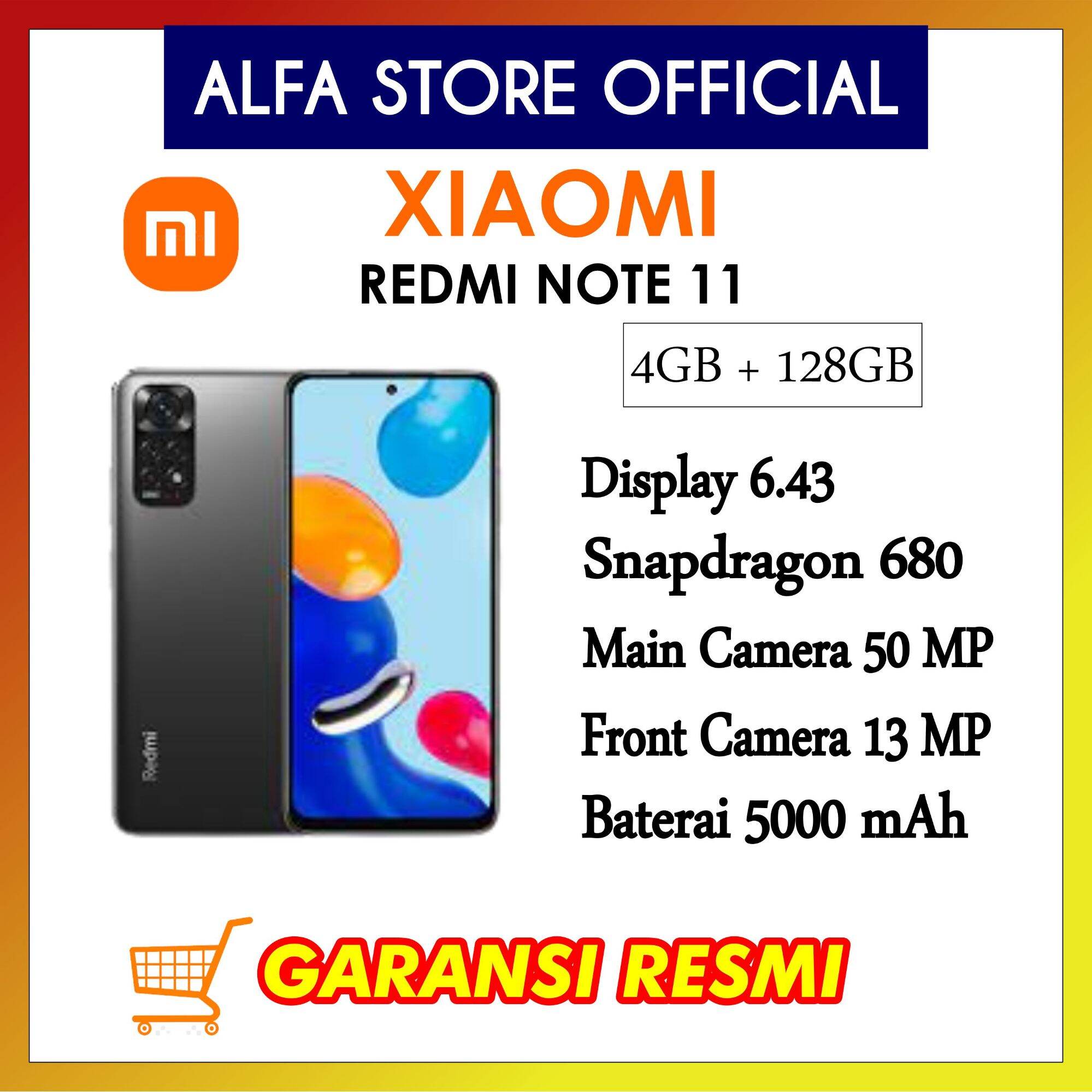 Redmi Note 11 Ram 4/128 Garansi Resmi Harga  2,250,000 Ringgit*Penghantaran Percuma