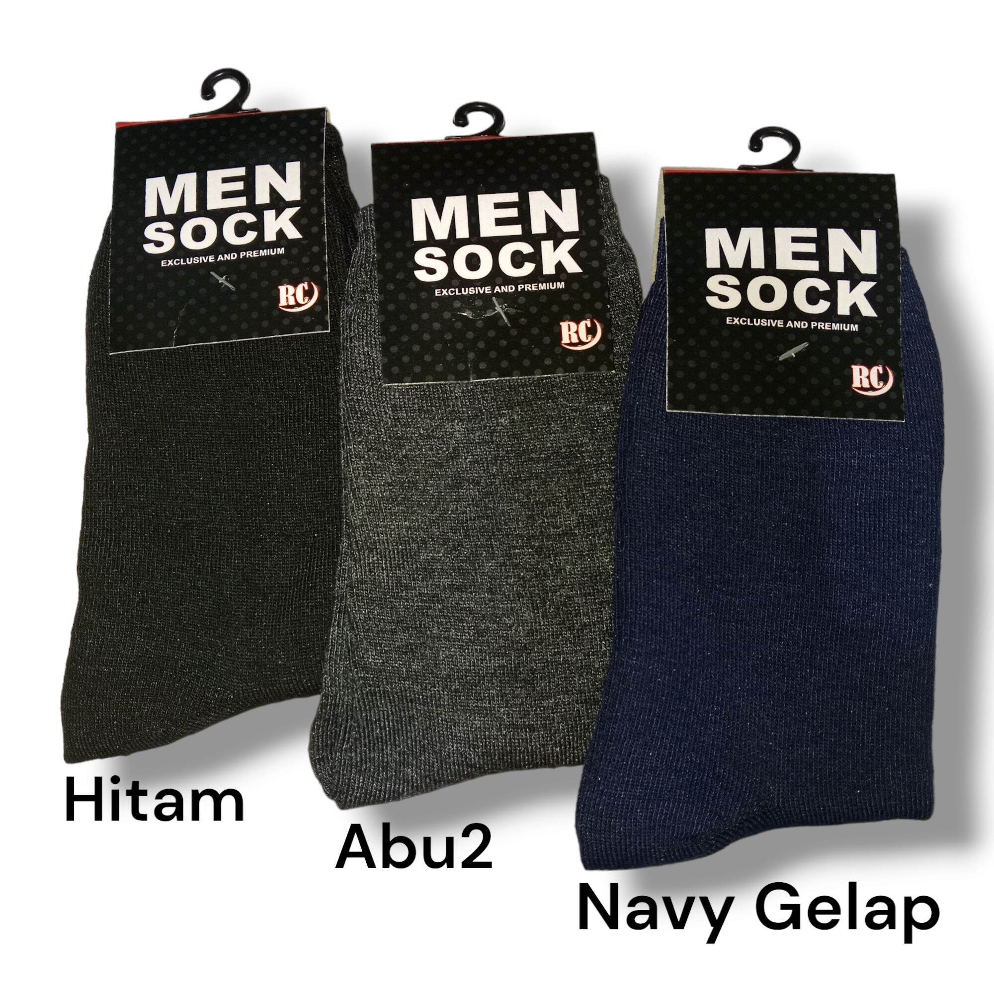 3 Pasang Kaos Kaki Kantor Tebal Polos Panjang Setengah Betis Katun / Kaus Kaki Kerja Nyaman Harga 15,000 rupiah*Gratis Ongkir