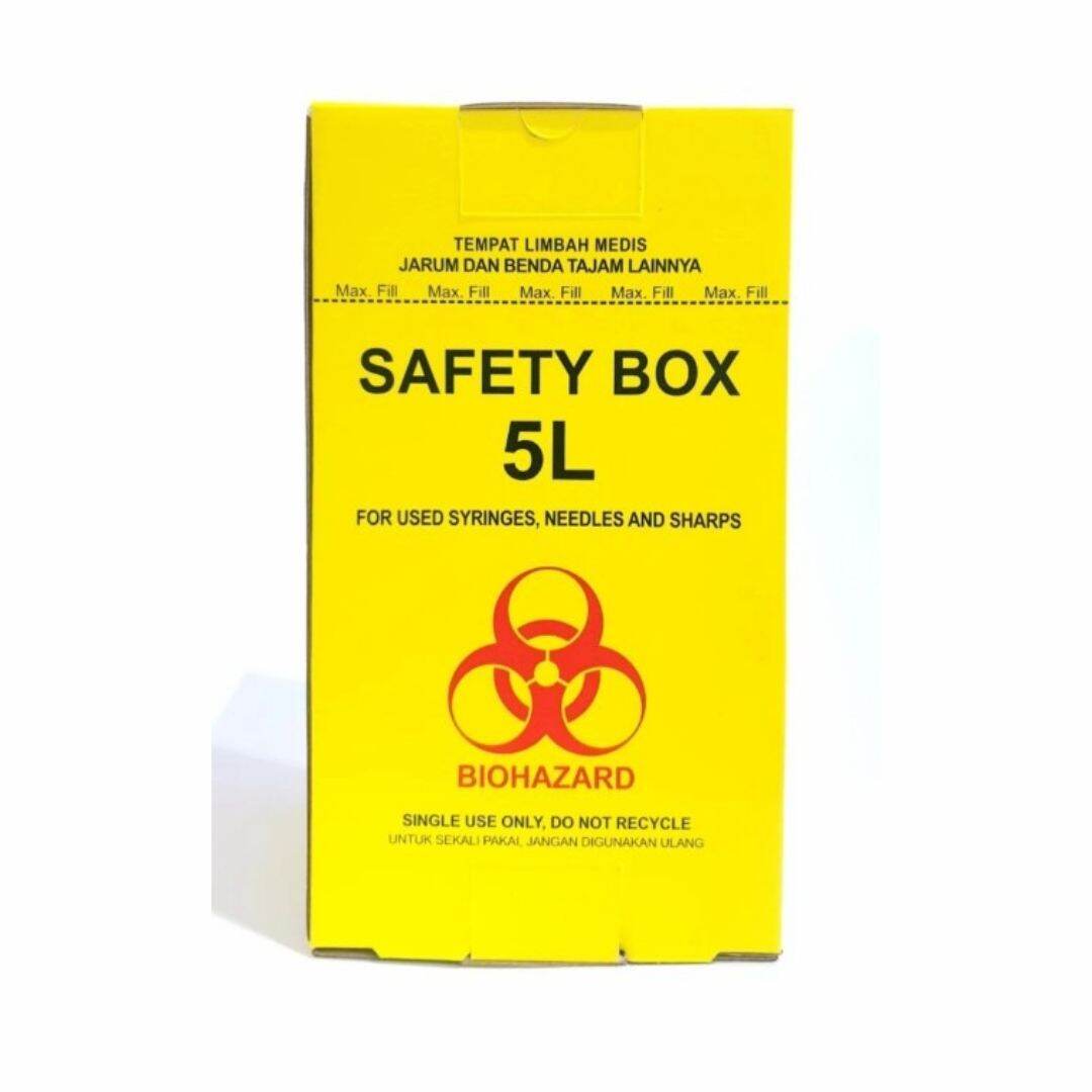 Safety Box Biohazard 5 Liter Safety Box Limbah Medis Biohazard 5 L