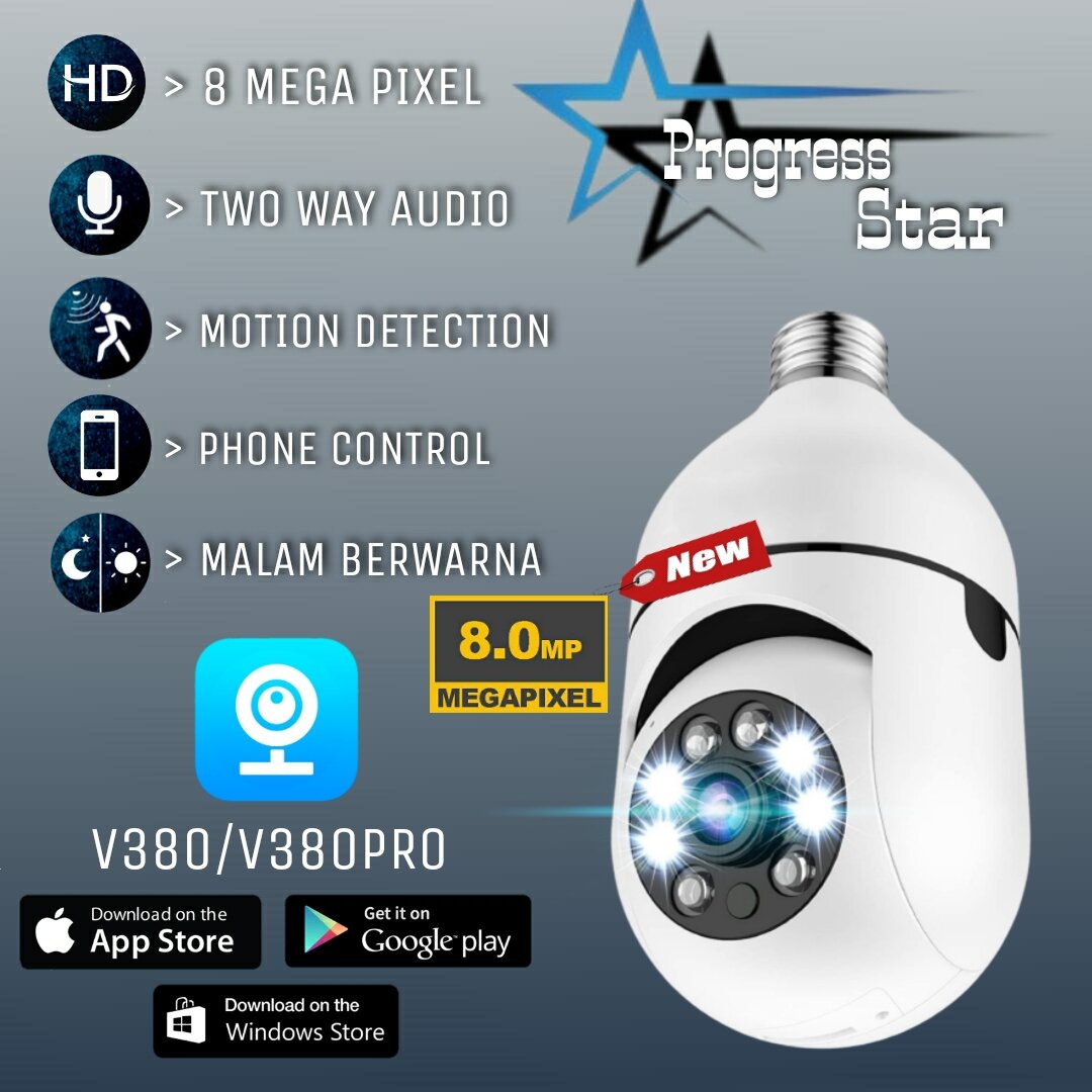 	 New App V380 Hd 8Mp Full Hd Ptz Mini Wifi Cctv Ip Camera Wireless Speed Dome 	