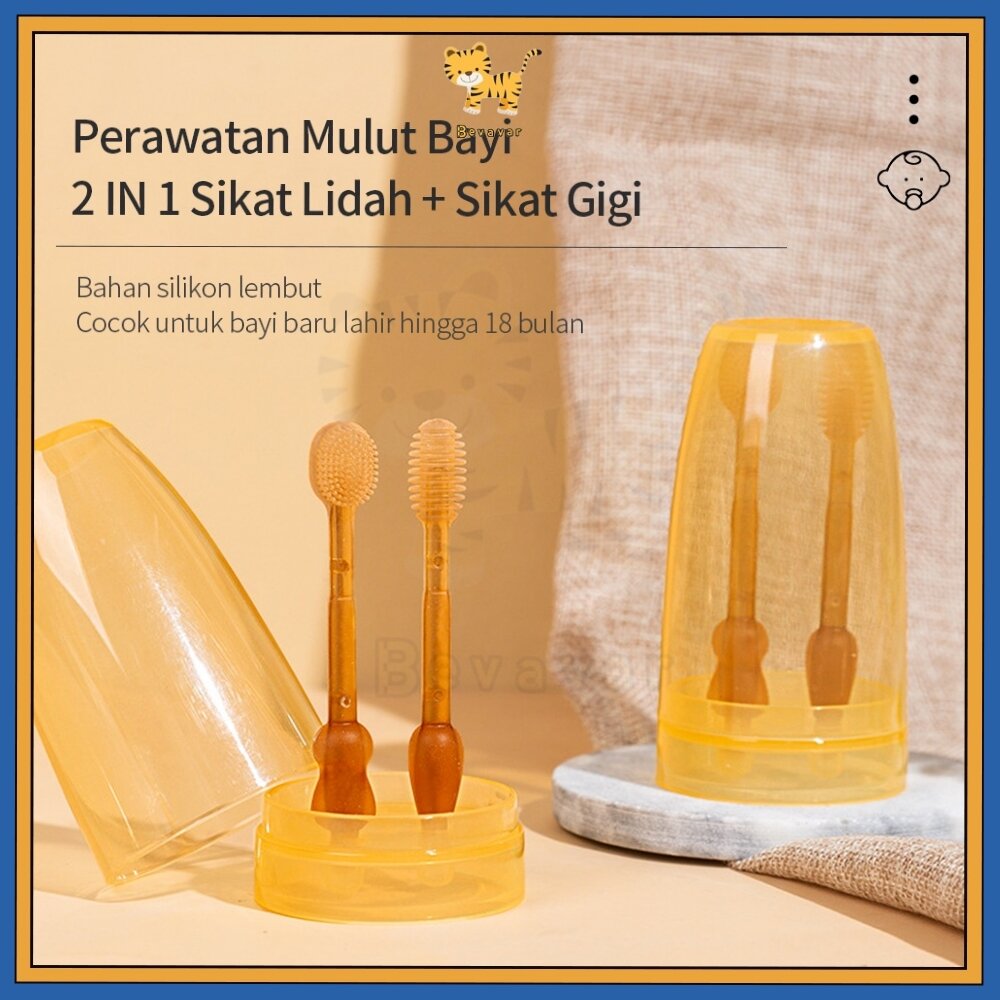 SIKAT GIGI BAYI SIKAT GIGI BAYI SIKAT LIDAH BAYI 3 IN 1 SIKAT GIGI BAHAN SILIKON PERAWATAN MULUT BAYI SIKAT GIGI NEW BORN SIKAT GIGI SET LIDAH DAN GIGI SIKAT LIDAH BAYI SET BAHAN SILIKON
