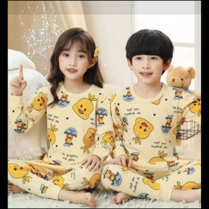 Baju Tidur Anak Lengan Panjang / Setelan Anak Laki dan Perempuan / Stelan kaos celana panjang Anak cowok cewek Untuk Usia 3-8 Tahun Bahan Premium Impor