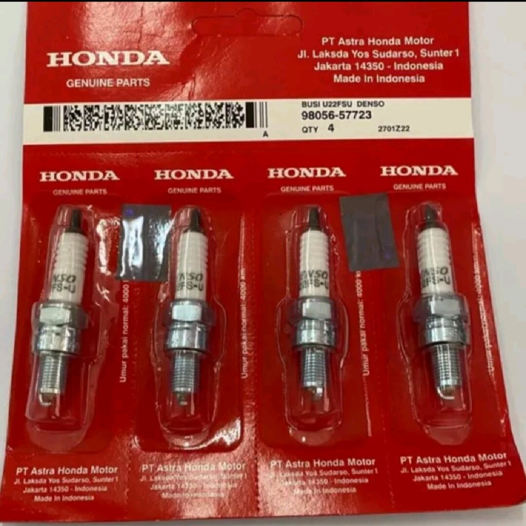 Busi Honda Denso U22 U22FSU Grand Mio Jupiter Vega Smash Revo Absolud Harga 7,740 rupiah*Gratis Ongkir