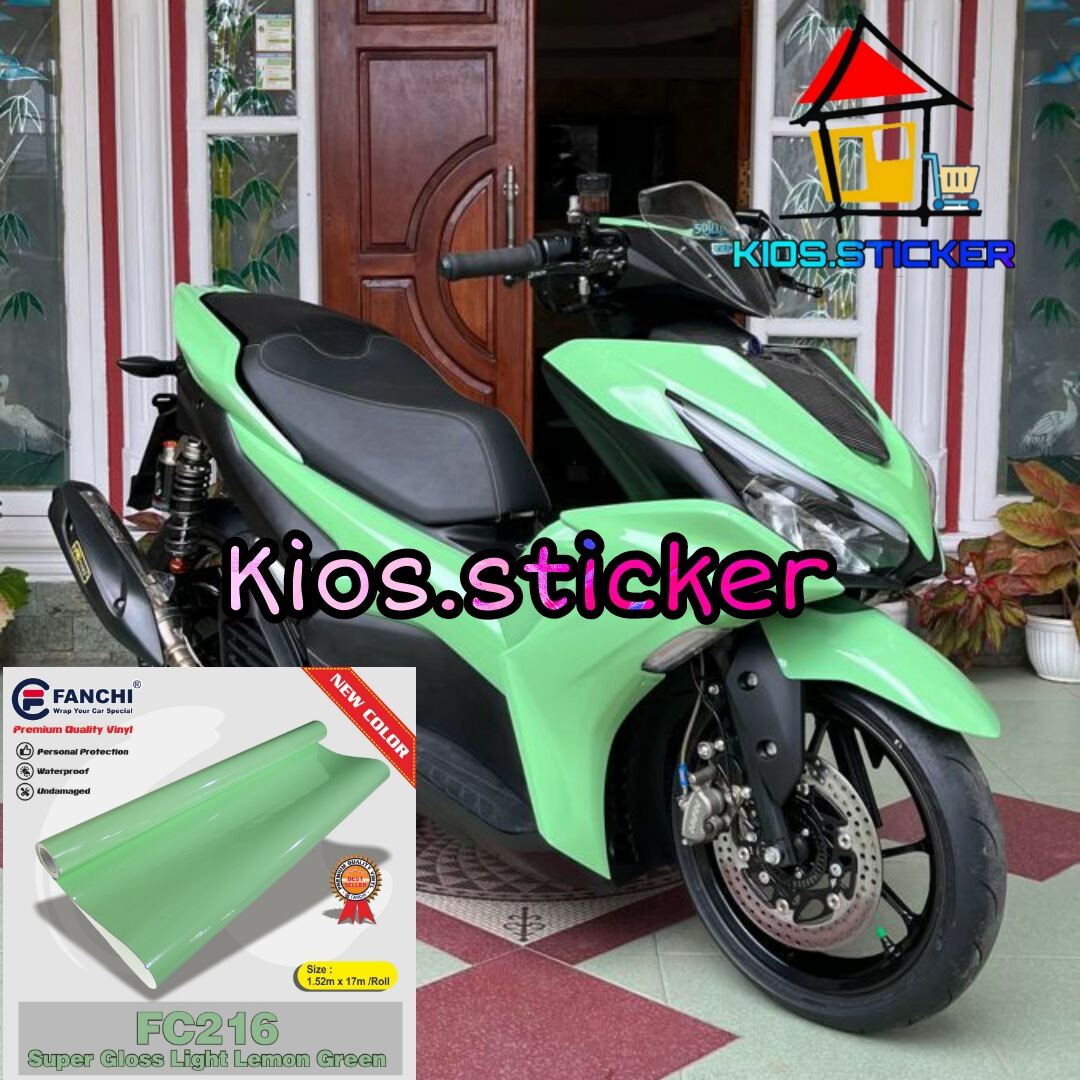 Skotlet Sticker Warna Hijau Sage Stiker Hijau Pastel Super Glossy