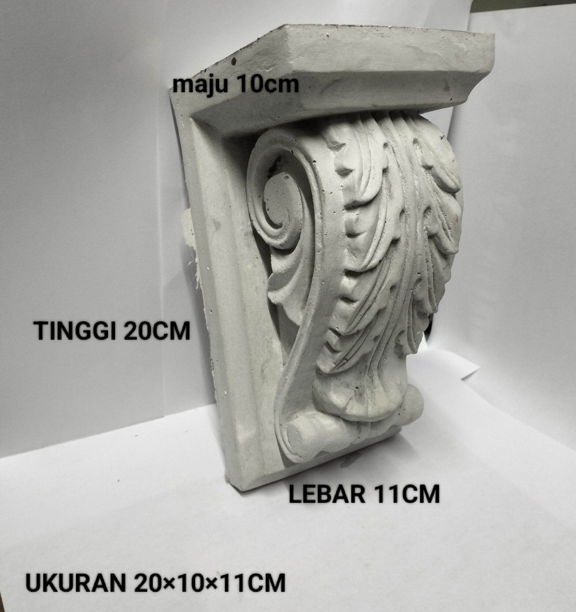 ornamen korbel konde ukuran 20cm × 10cm × 11cm