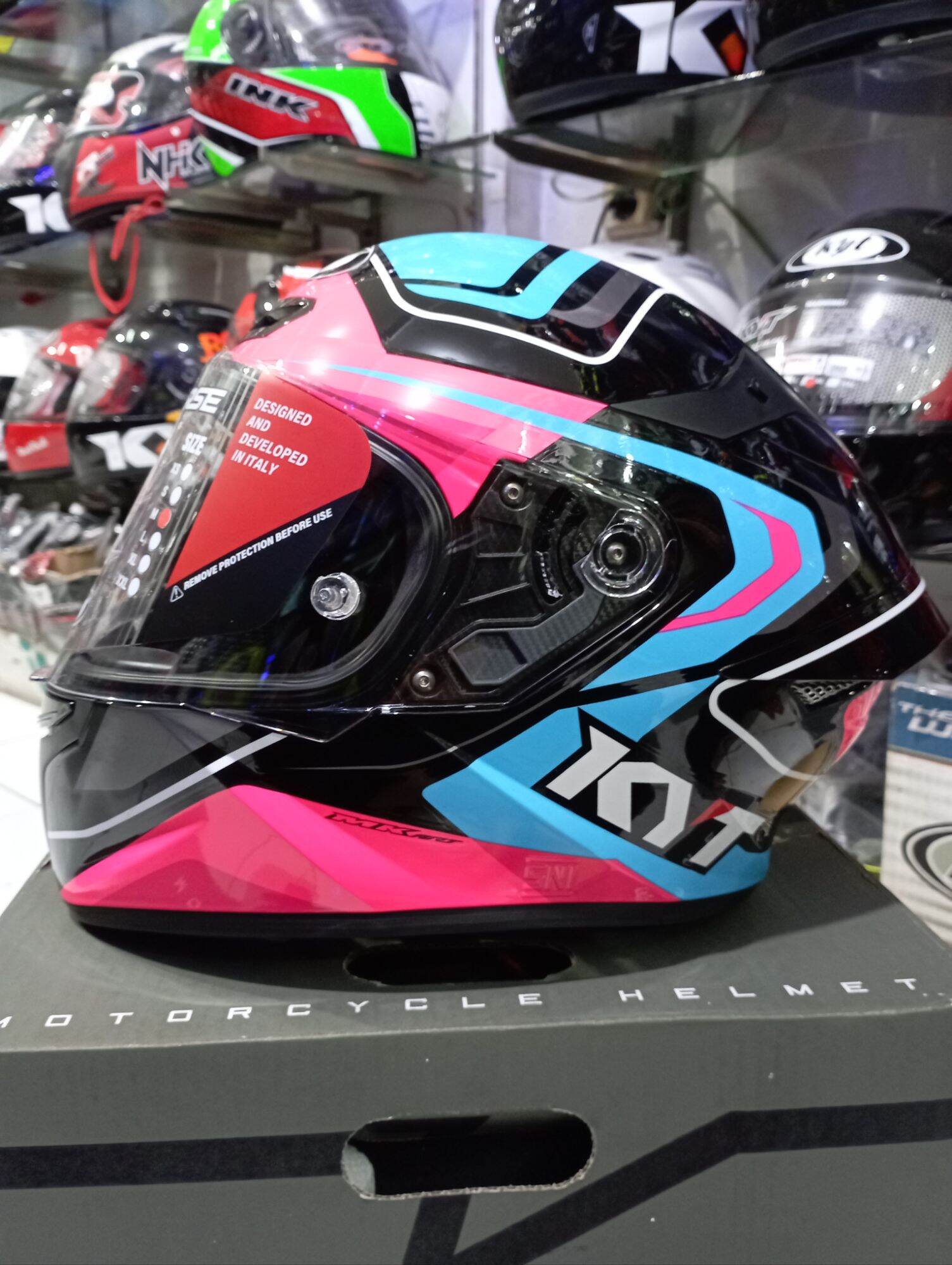 HELM KYT TT COURSE OVERTECH FUXA SNI DOT FULLFACE ORIGINAL Harga 1,550,000 rupiah*Gratis Ongkir
