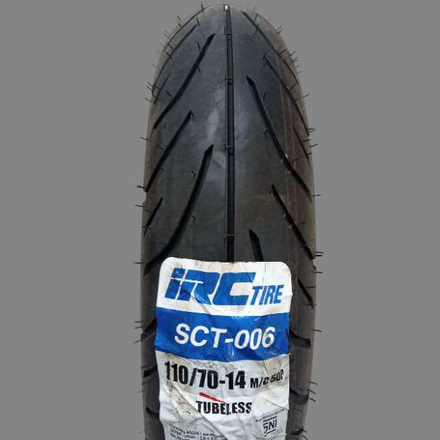 BAN LUAR IRC RING 14 MATIC 110/70-14 TUBLES Harga 337,000 rupiah*Gratis Ongkir