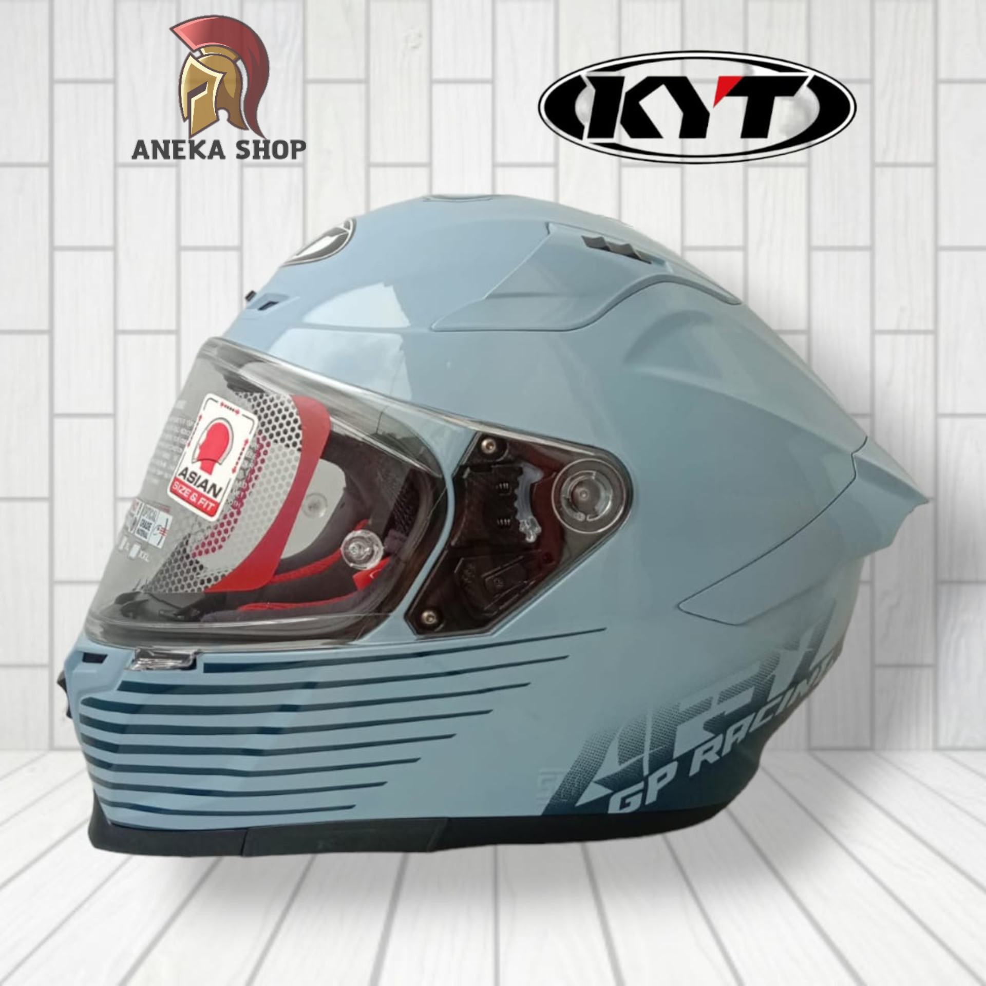 HELM KYT STRIKER AF37 SEA BLUE | AUGUSTO FERNANDEZ | SINGLE VISOR | SNI/DOT Harga 745,000 rupiah*Gratis Ongkir