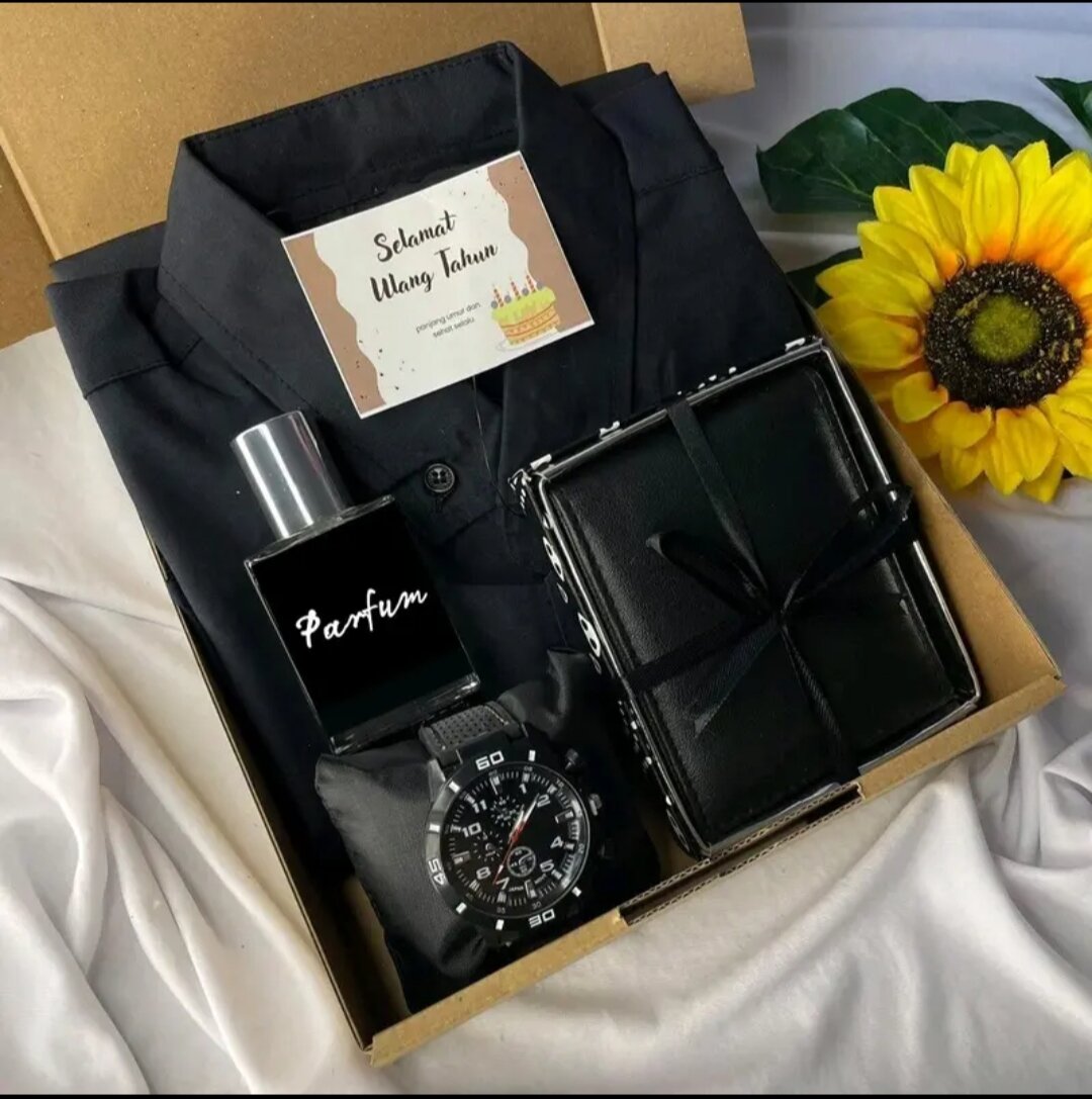 Hampers Kameja hadiah kado hadiah untuk Cowok satu paket hemat lengkap komplit