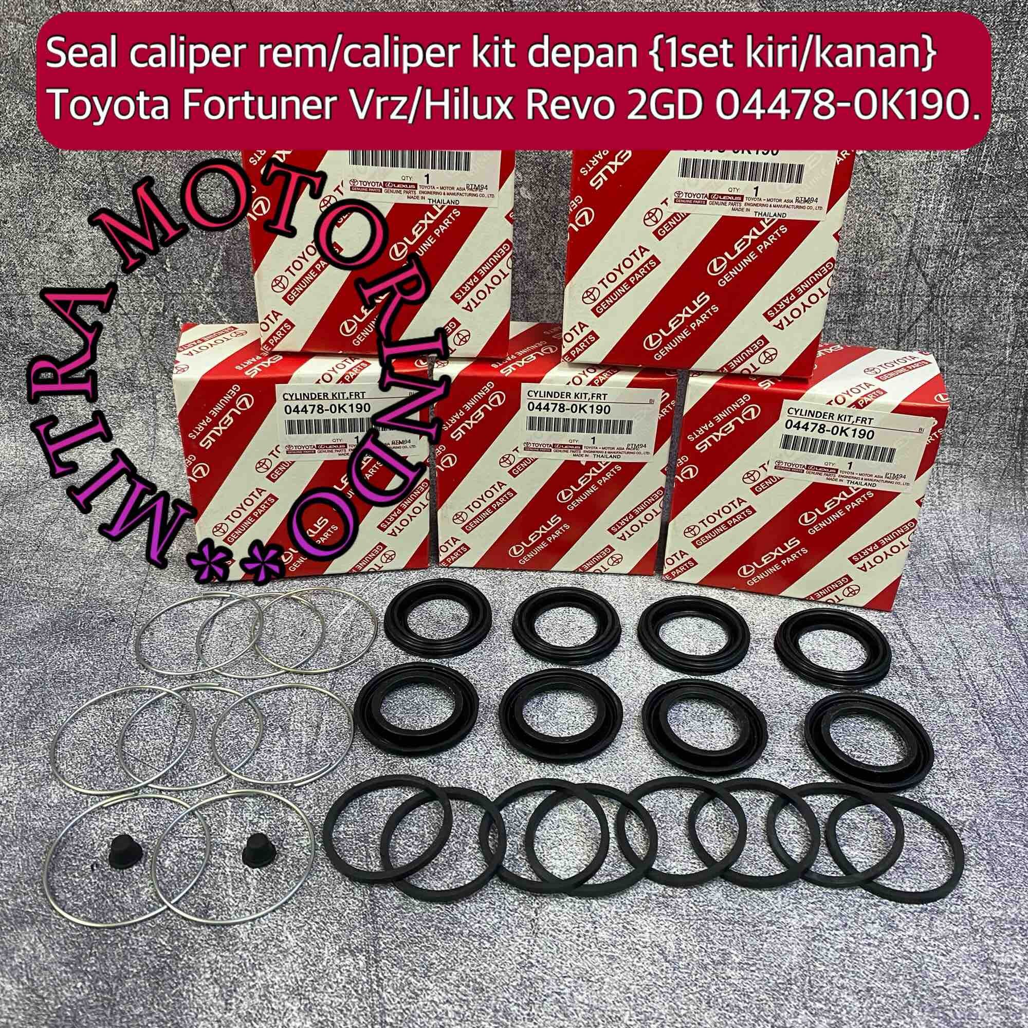 Seal Caliper Rem/Caliper Kit Depan 1 Set Kiri/Kanan Toyota Fortuner VRZ/Hilux Revo 2GD 04478-0K190 Harga 95,000 rupiah*Gratis Ongkir