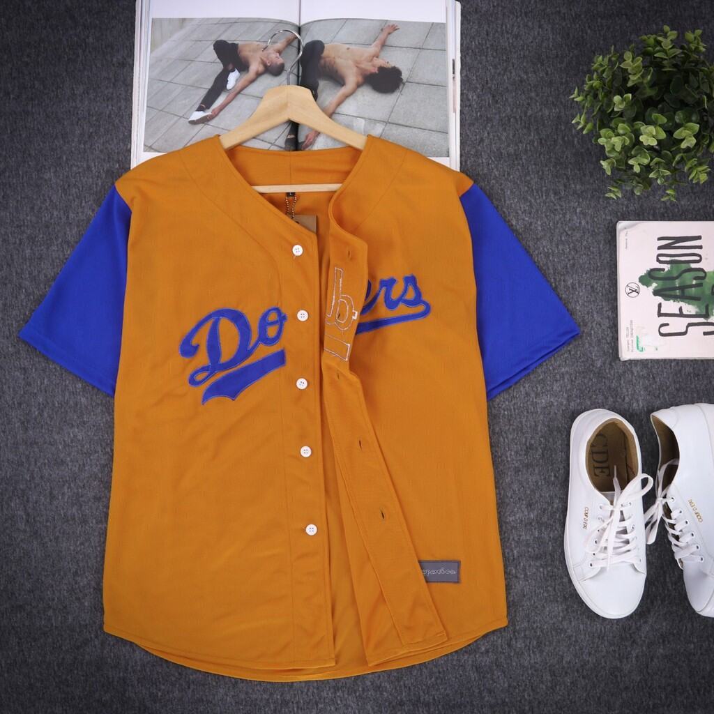 Baju Kaos Kemeja Jersey Baseball Pria & Wanita Dodgers - Dodgers Blue