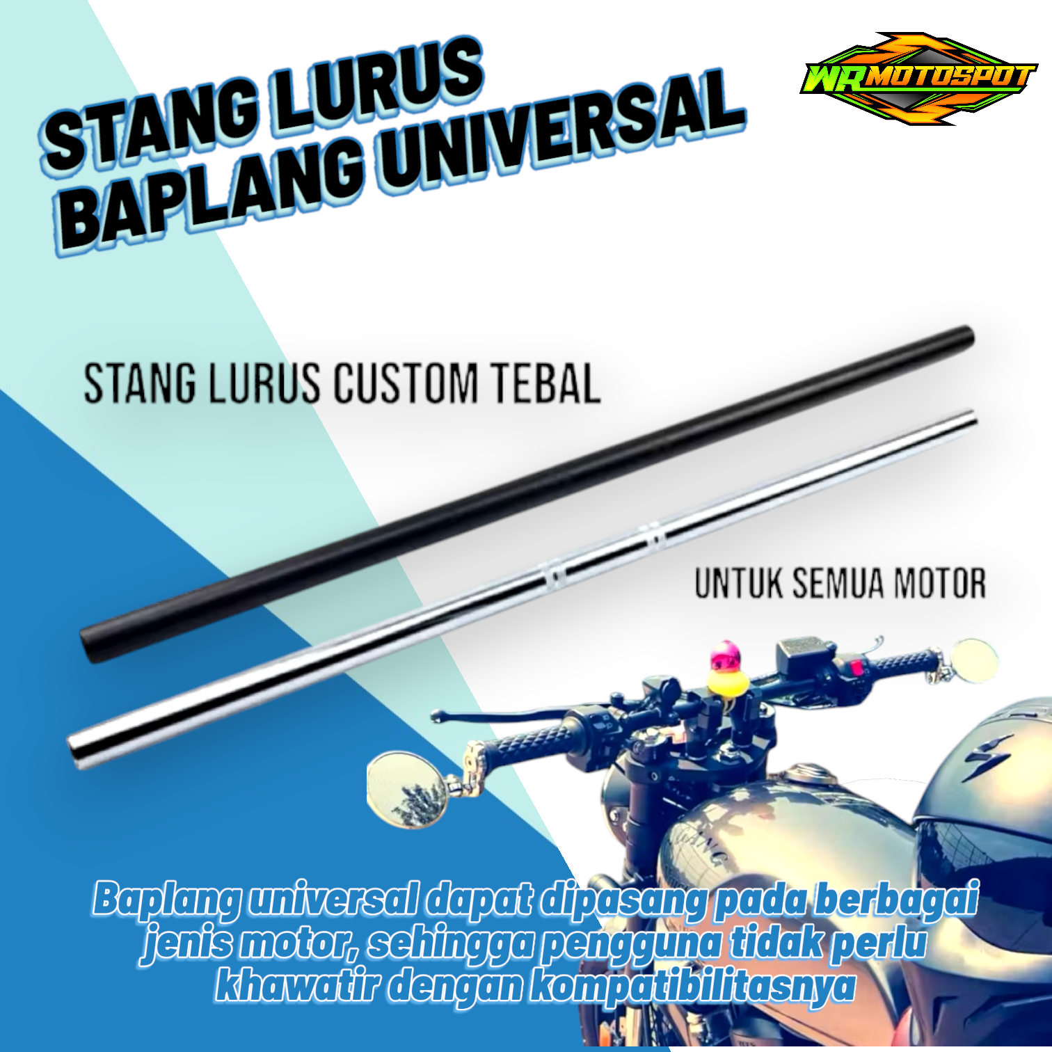 Handlebar Sepeda Lurus Stang Lurus Alloy Untuk Semua Jenis