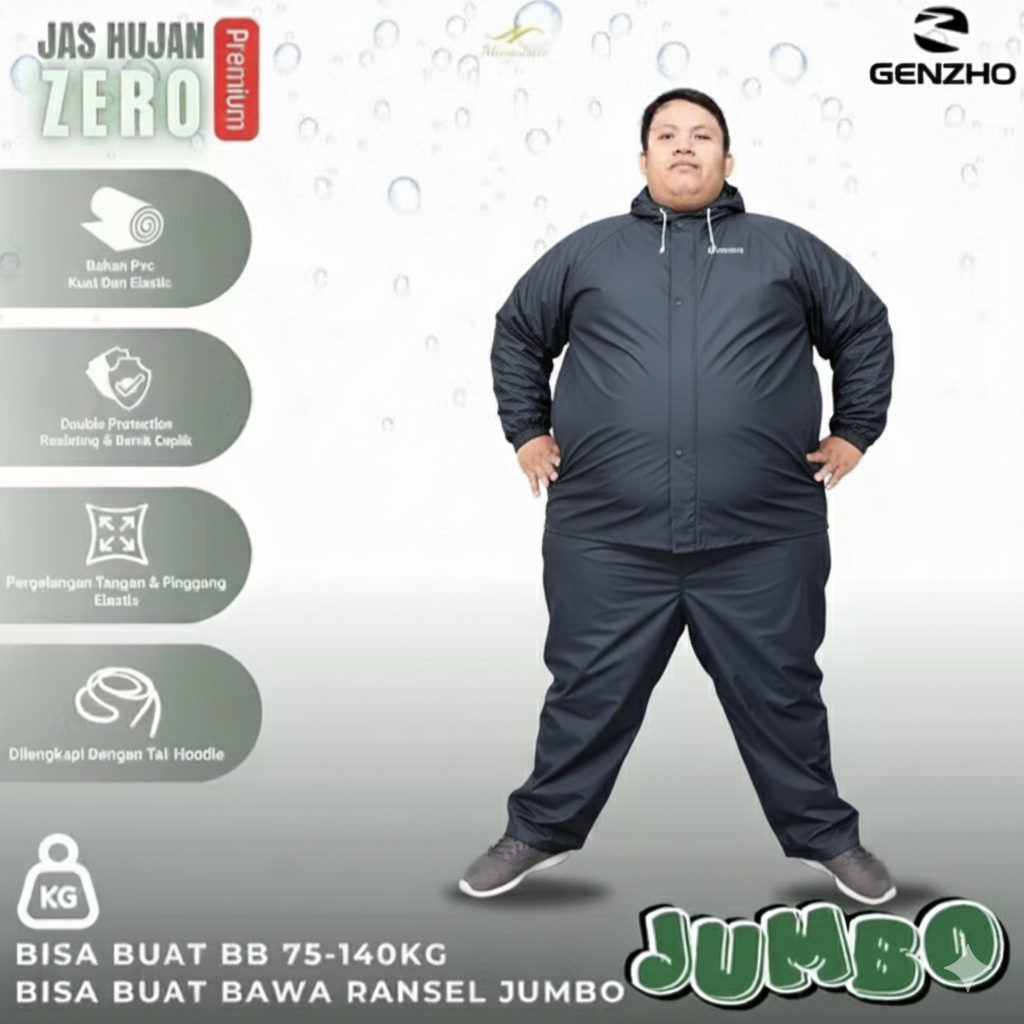 Genzho Big Size Raincoat Thick Pvc Adult Raincoat Harga  15,985 Ringgit*Penghantaran Percuma