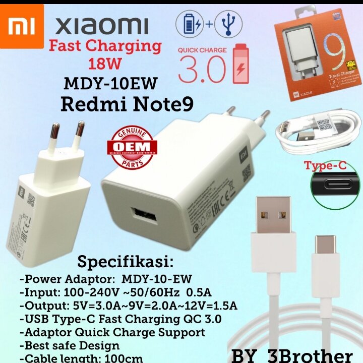 Cable Redmi Note Support Fast Charging Cable Mi 18w Qc Charger