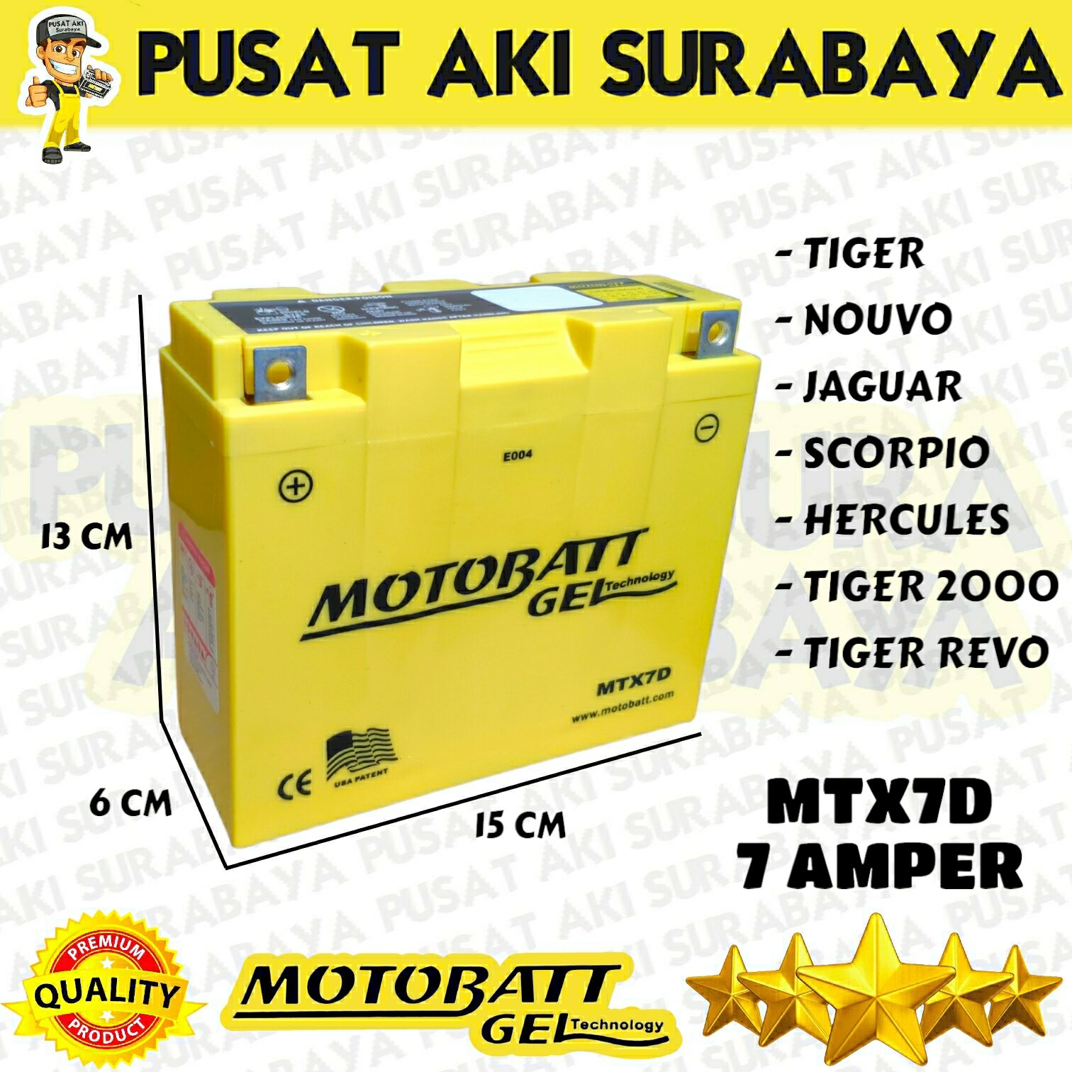 PUSAT AKI MOTOBATT MTX7D ACCU KERING MOTOR TERBAIK HONDA TIGER 2000