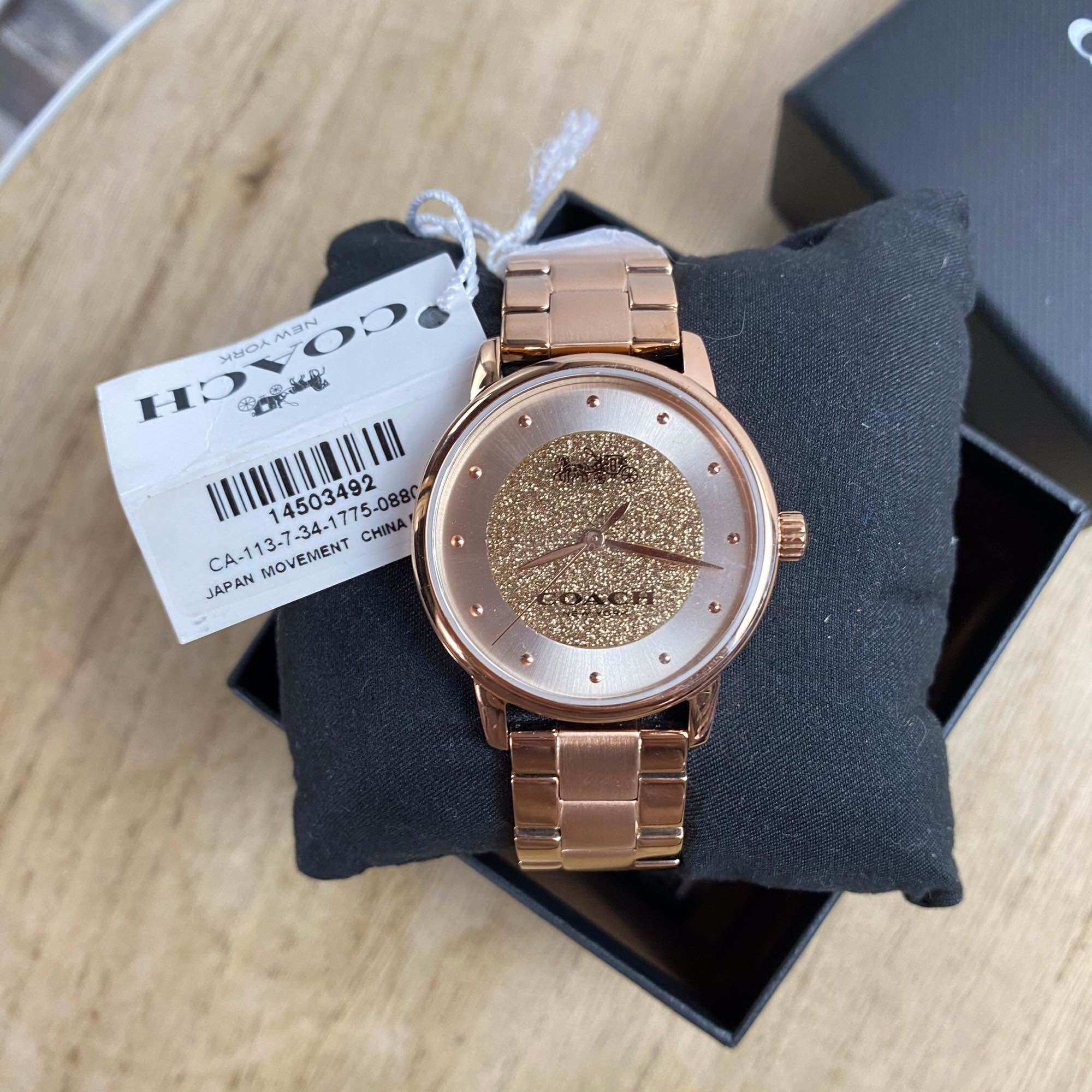 Coach Silver & Gold Grand Watch COACH Watch 14503942 GRAND Quartz Analog Gold Gold NIB in  main image 3