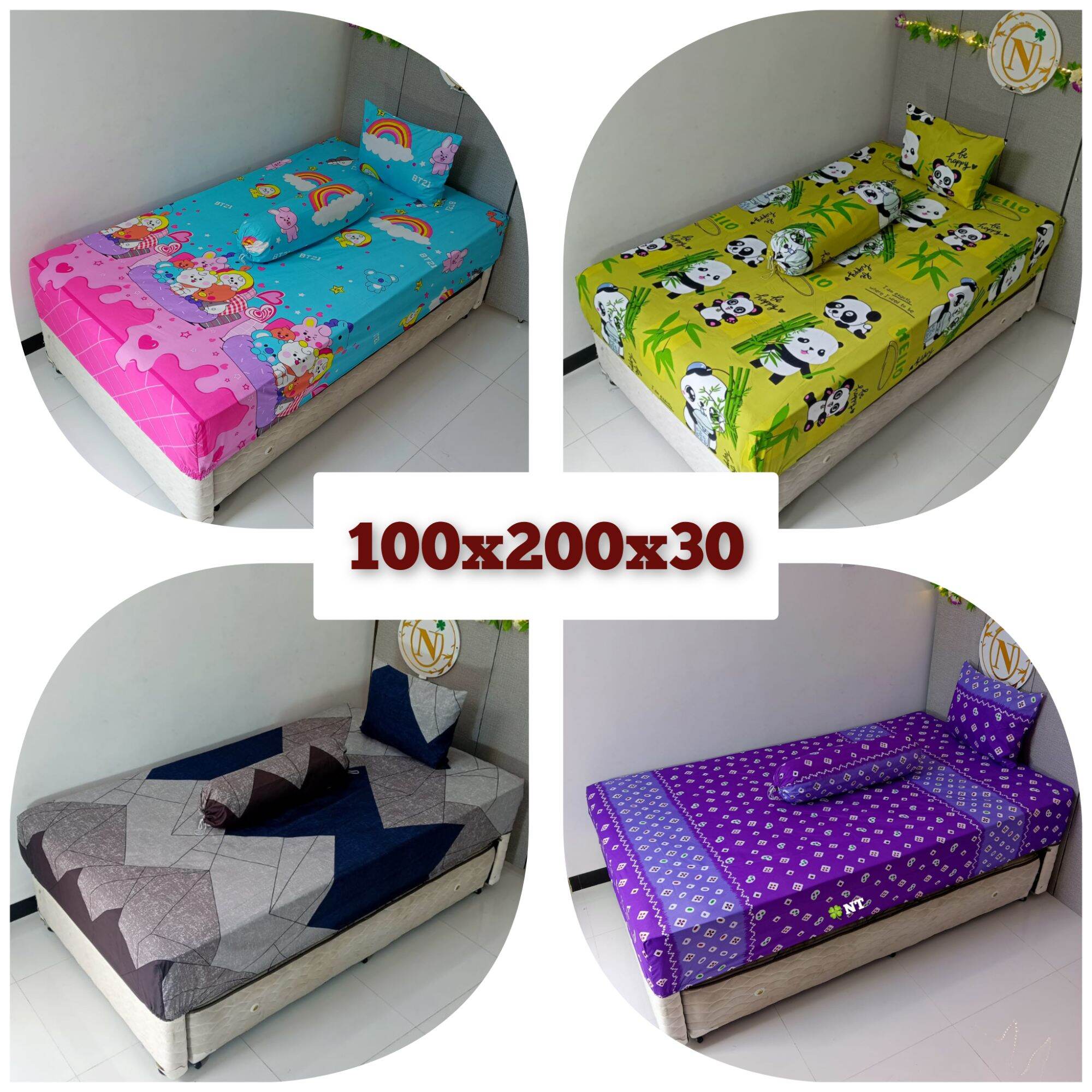 100x200x30 best selling cheap home made bed sheets abstract characters