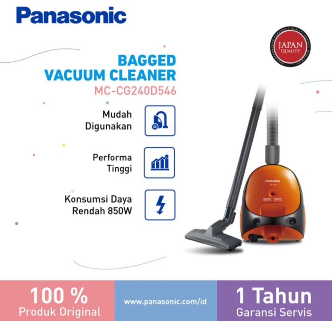 PANASONIC MCCG240 Bagged Vacuum Cleaner 850 Watt MC CG240 D546 | Lazada ...