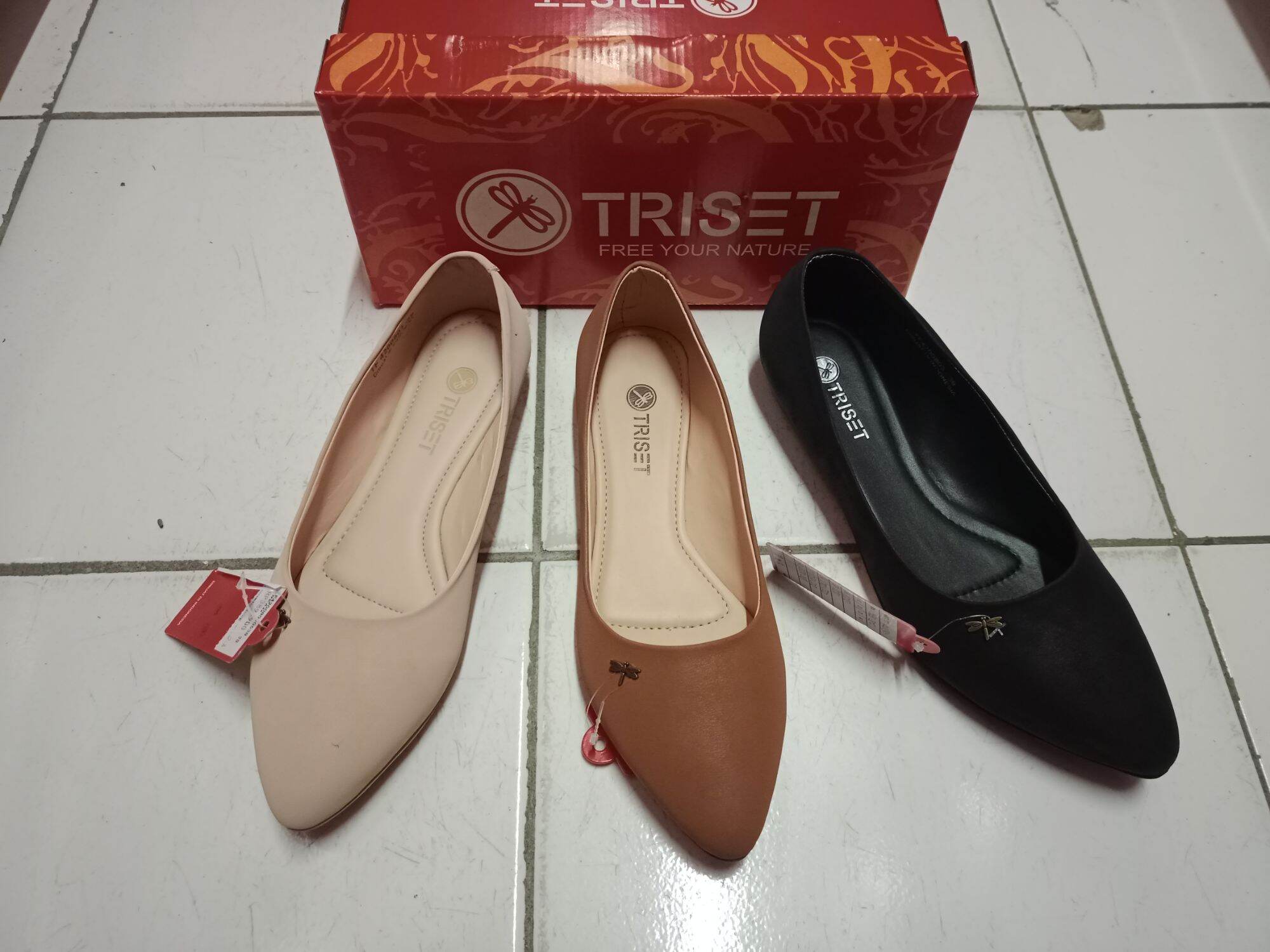 Triset Sepatu Flat shoes wanita TF420080305 Lazada Indonesia