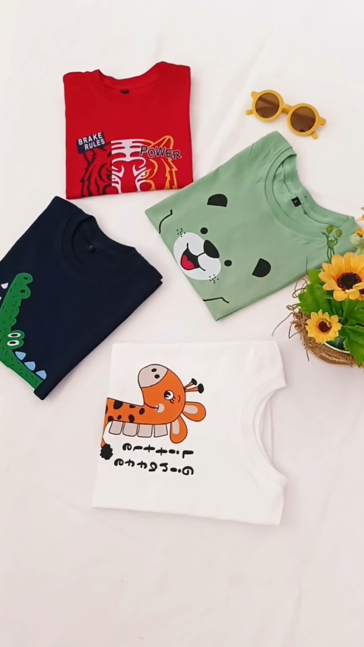 ALI ASH Kaos Anak Laki Laki Perempuan 1-10 Tahun Combed 30s Unisex Baju Anak Kaos anak distro dog lovers tiger buaya bear beruang jerapah sapi macan