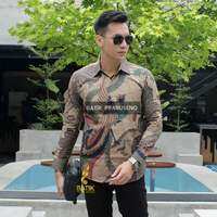 PRADIPTA Kemeja Batik Prabuseno Batik Pria Bahan Katun Printing Lapis Furing Erro Size Slimfit Batik Kondangan Seragam Kantor