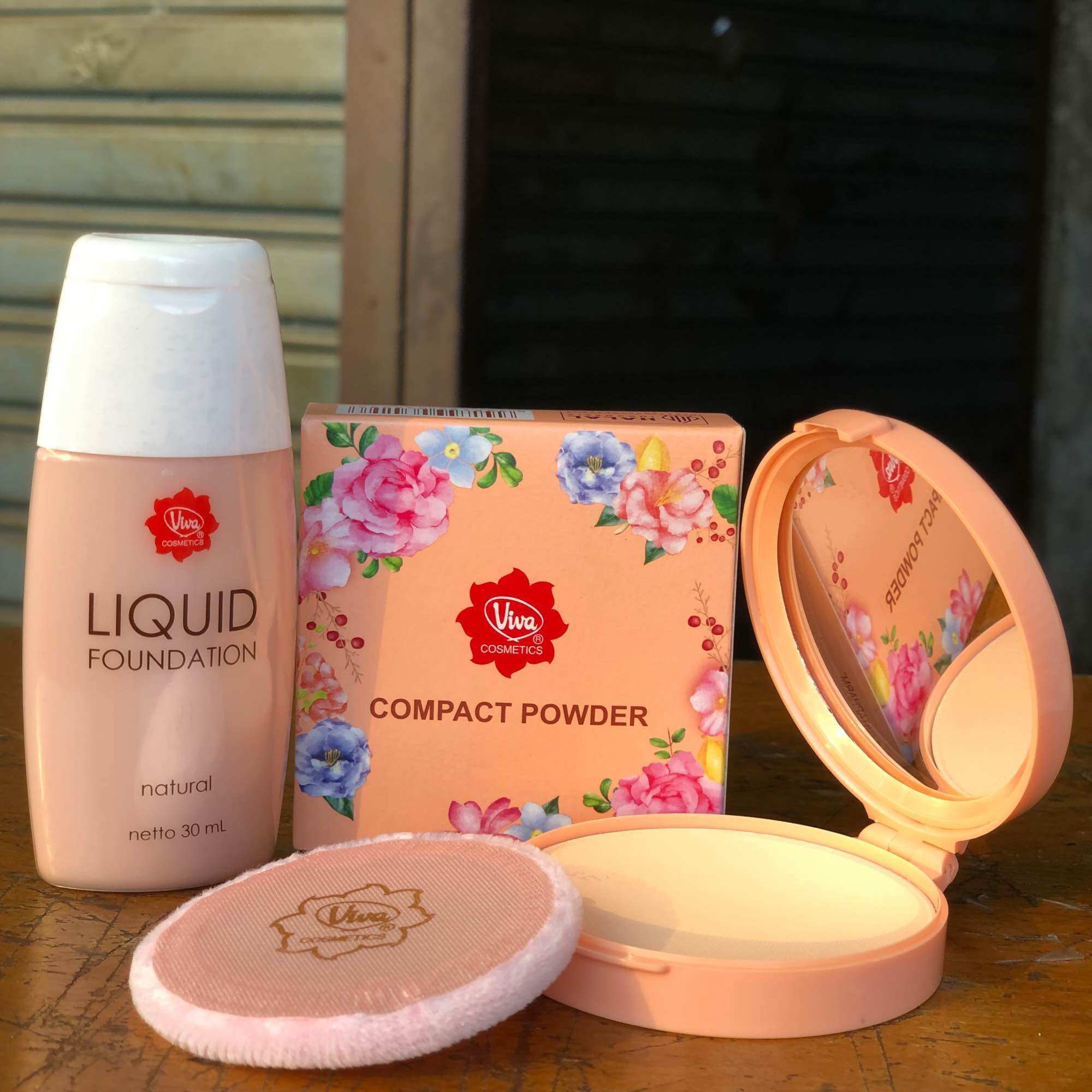 Paket Powder & Foundation Natural Viva Cosmetics 2in1 - BPOM
