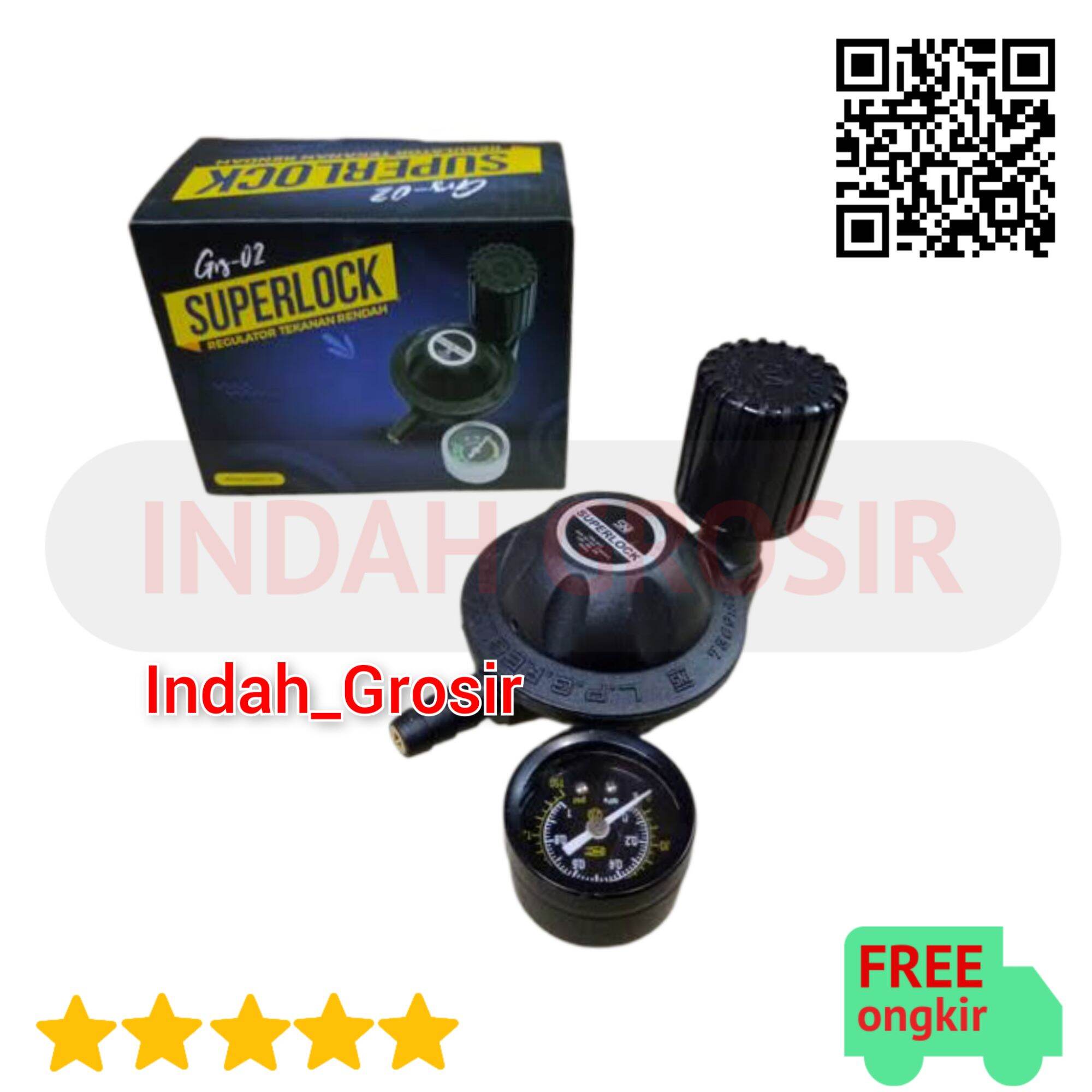 SUPERLOCK regulator kompor gas grs 02 ORIGINAL Pemasangan tanpa