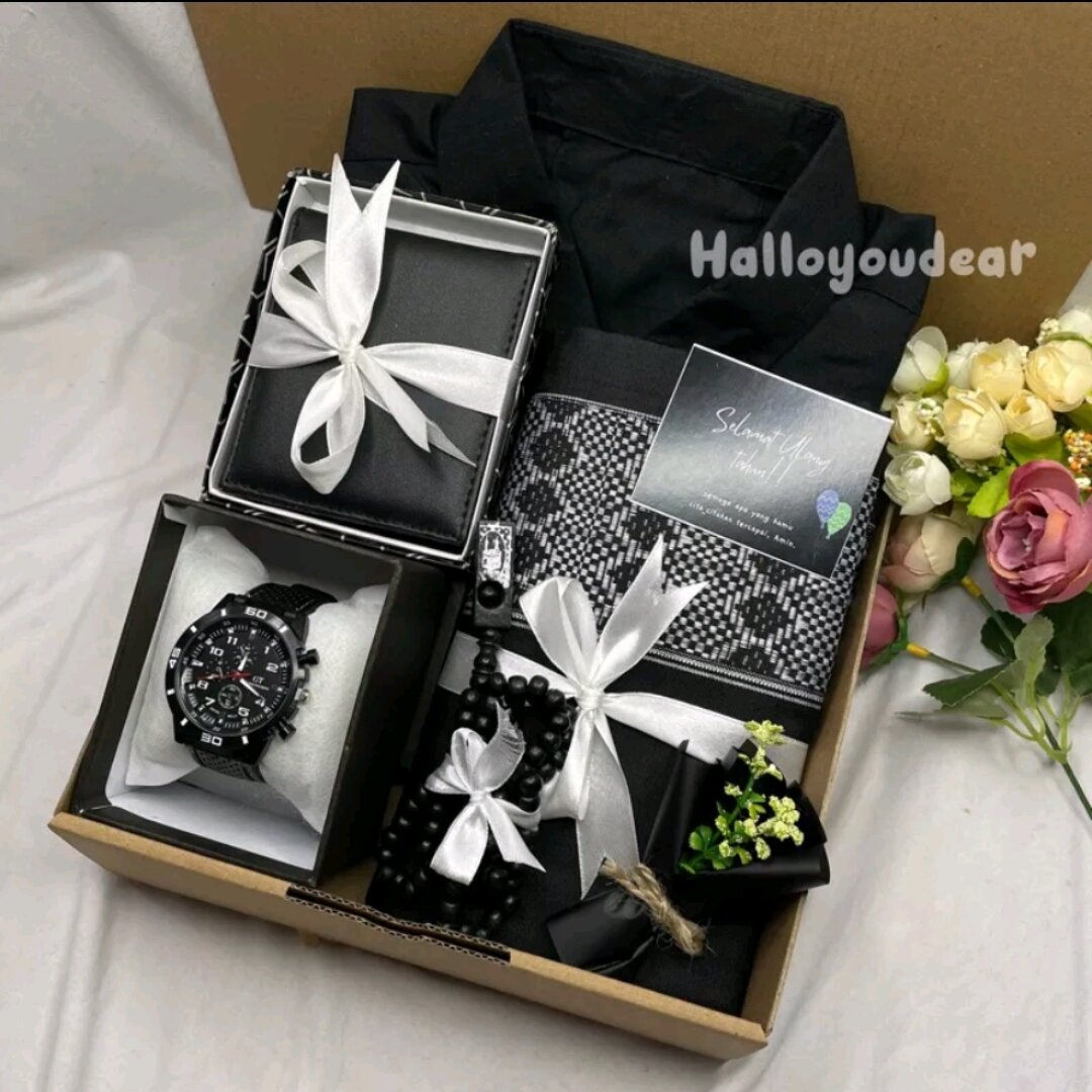 Giftbox /Hampers / Kado cowok kemeja sarung ulang tahun hadiah kado anniversary pernikahan wisudah murah