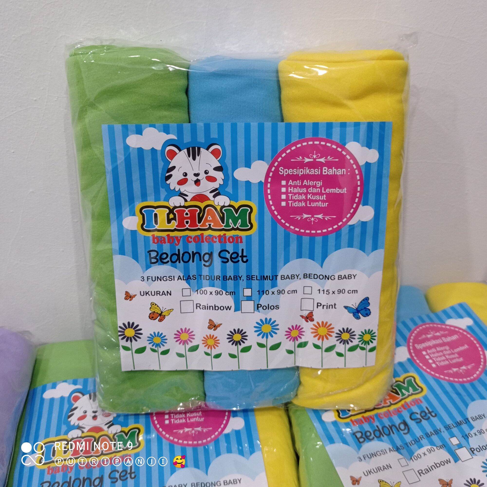 3pcs bedong bayi jumbo 110 x 90 cm