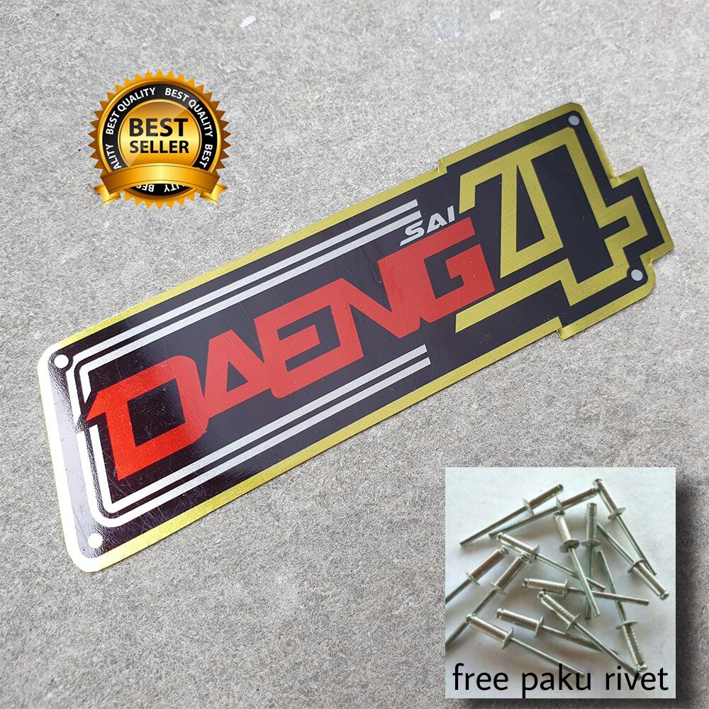 EMBLEM / LOGO DAENG sai 4 free paku rivet | Lazada Indonesia