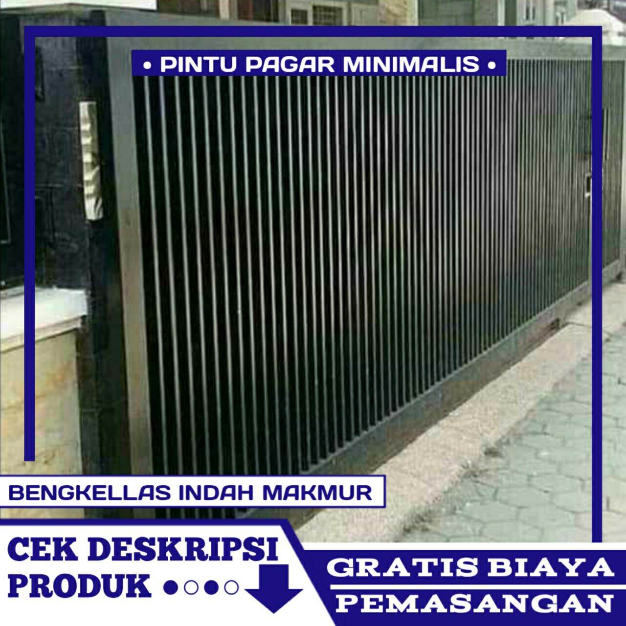 pintu pagar minimalis / pintu dorong / pintu lipat / pintu sliding