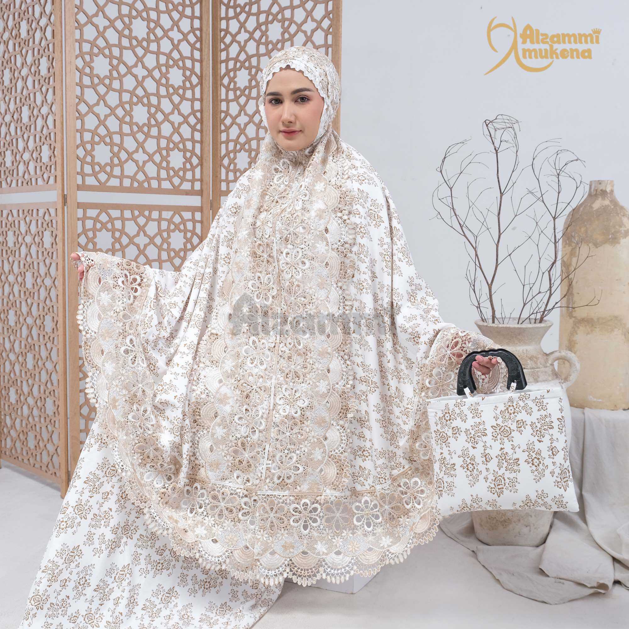 Mukena Prada Lace Mix Full Kd