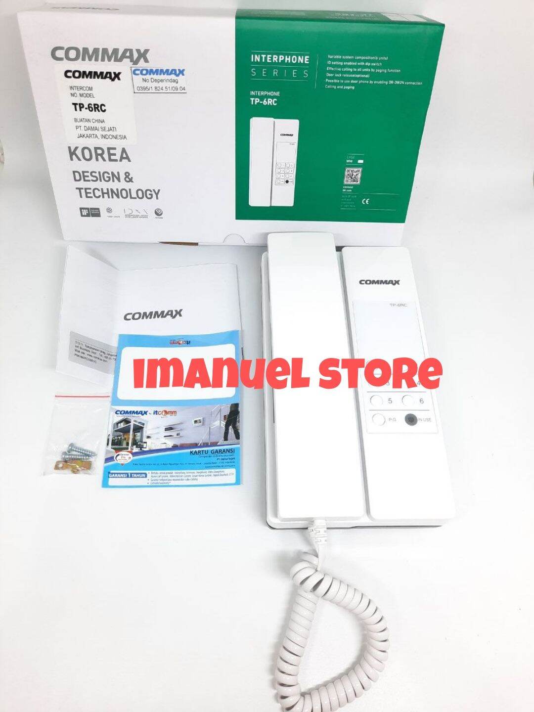 interphone commax TP6RC intercom commax TP-6RC ( 6 channel) garansi ...