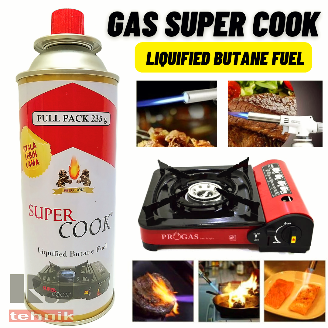Super Cook Gas Kompor Masak Portable Kaleng Isi Ulang Refill | Lazada ...