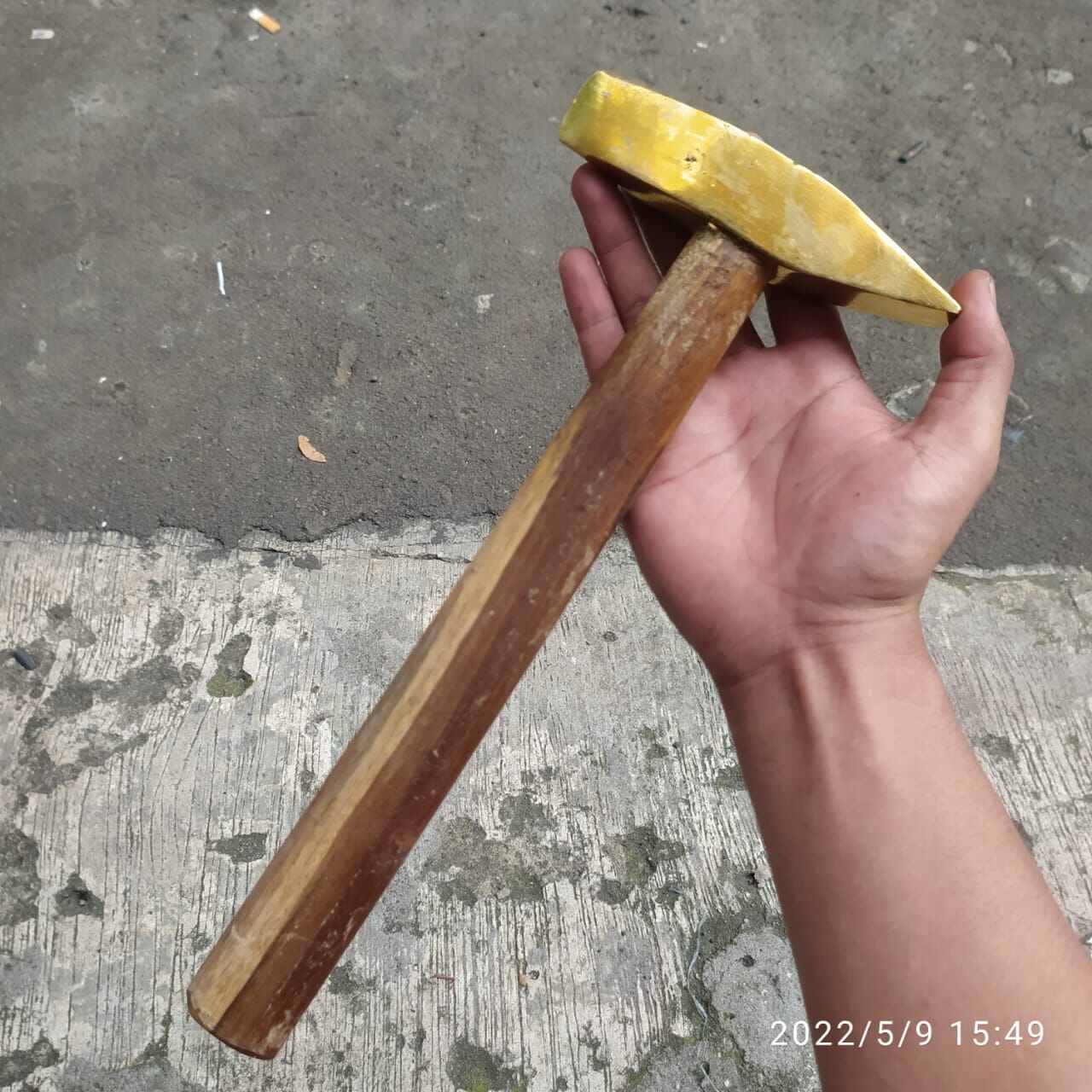 palu chipping kuningan gagang kayu ukuran 500 gram dan 300 gram palu
