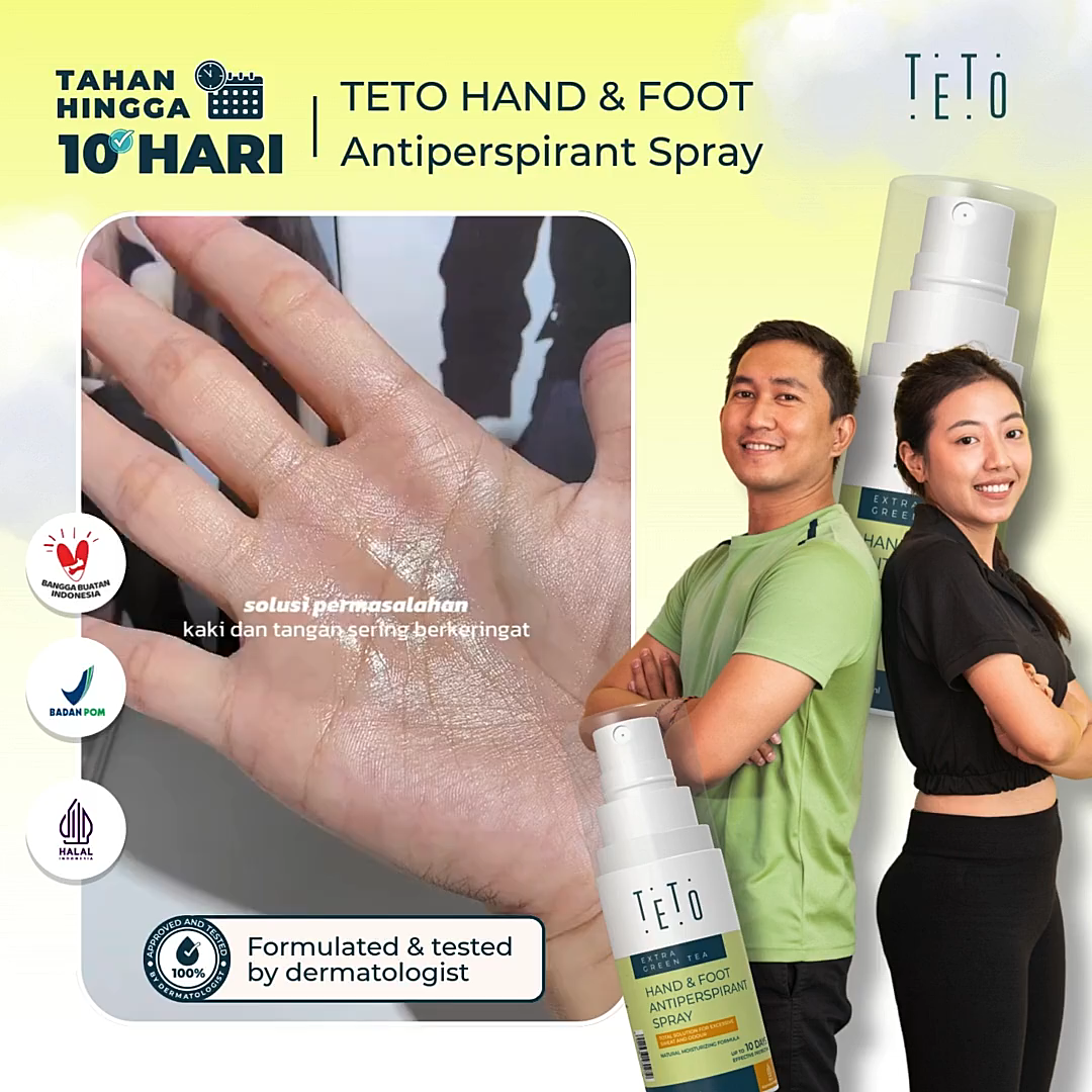 TETO Hand and Foot Antiperspirant 30 mL Spray Extra Green Tea Anti ...