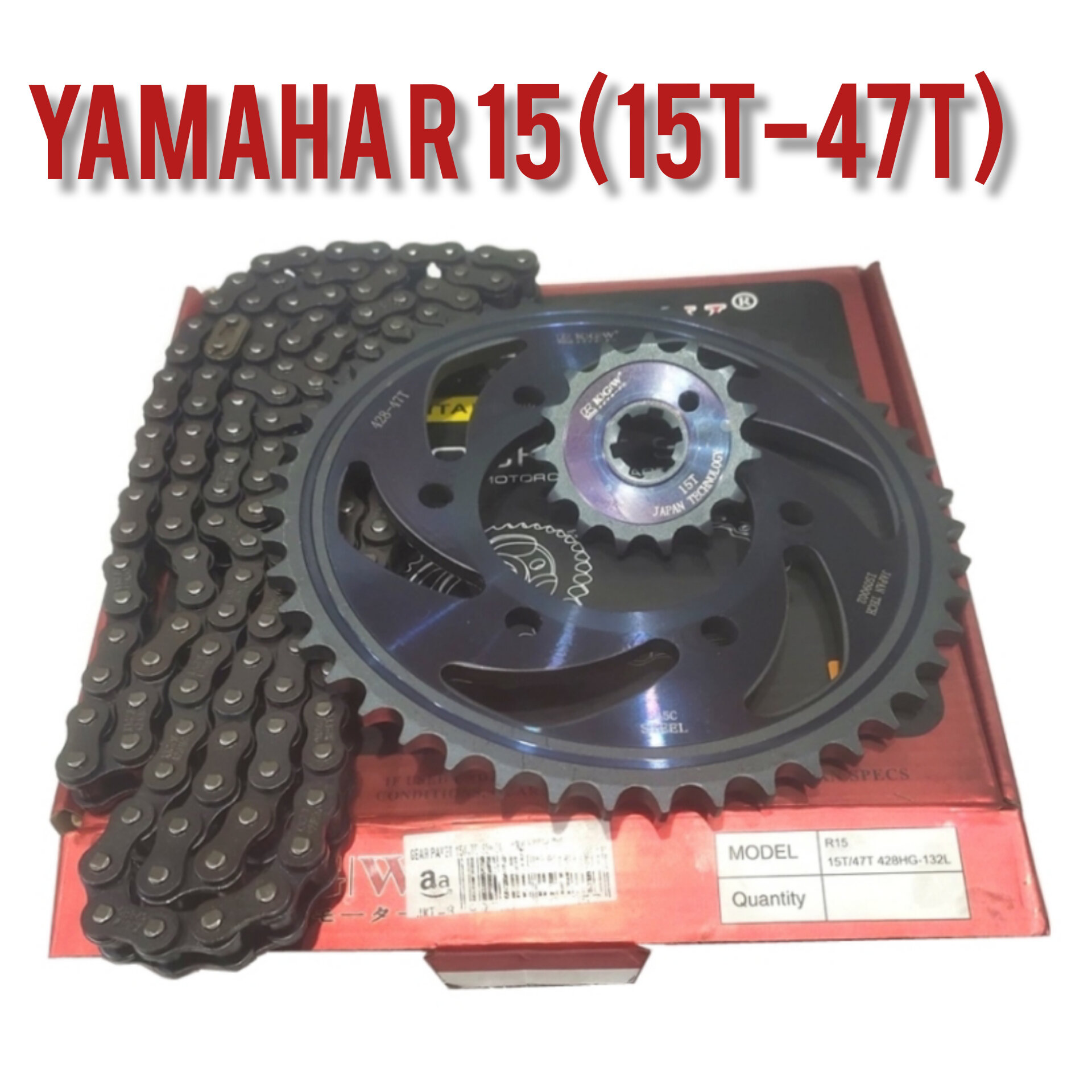 GEAR SET YAMAHA R15/CHAIN KIT YAMAHA R15/ SPROCKET SET R15 BLACK SERIES Lazada Indonesia