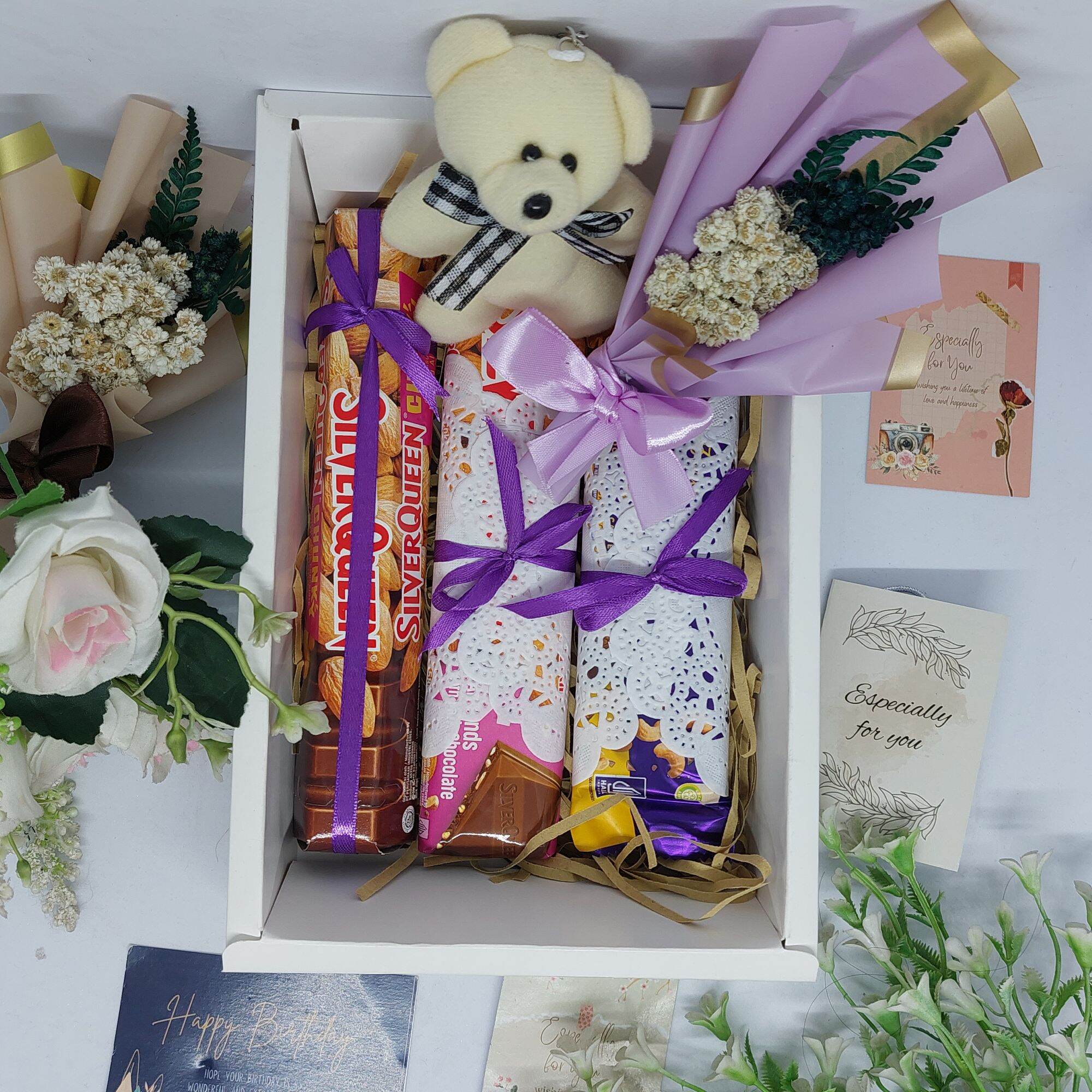 Valentine's Chocolate Hamper hadiah, Mini Doll hadiah box for Birthday