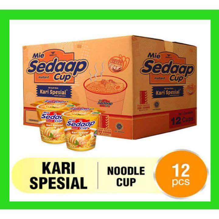 Mie Sedaap Cup 1 Dus Isi 12 Pcs Mie Instan Cup Soto Bakso Kari Spesial