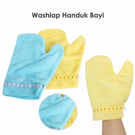 Washlap Handuk Lembut - Waslap Halus - Wash Lap Sarung Tangan Lap Badan Bayi - Glove Seka Bayi