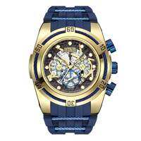 Jam Tangan Invicta Chronograph Original Stainliss Steel Strap Rubber Halus Tanggal Aktif Garansi