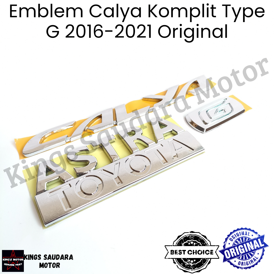 Emblem Paket Komplite Calya AstraToyota G & E Biru Original Harga 125,000 rupiah*Gratis Ongkir
