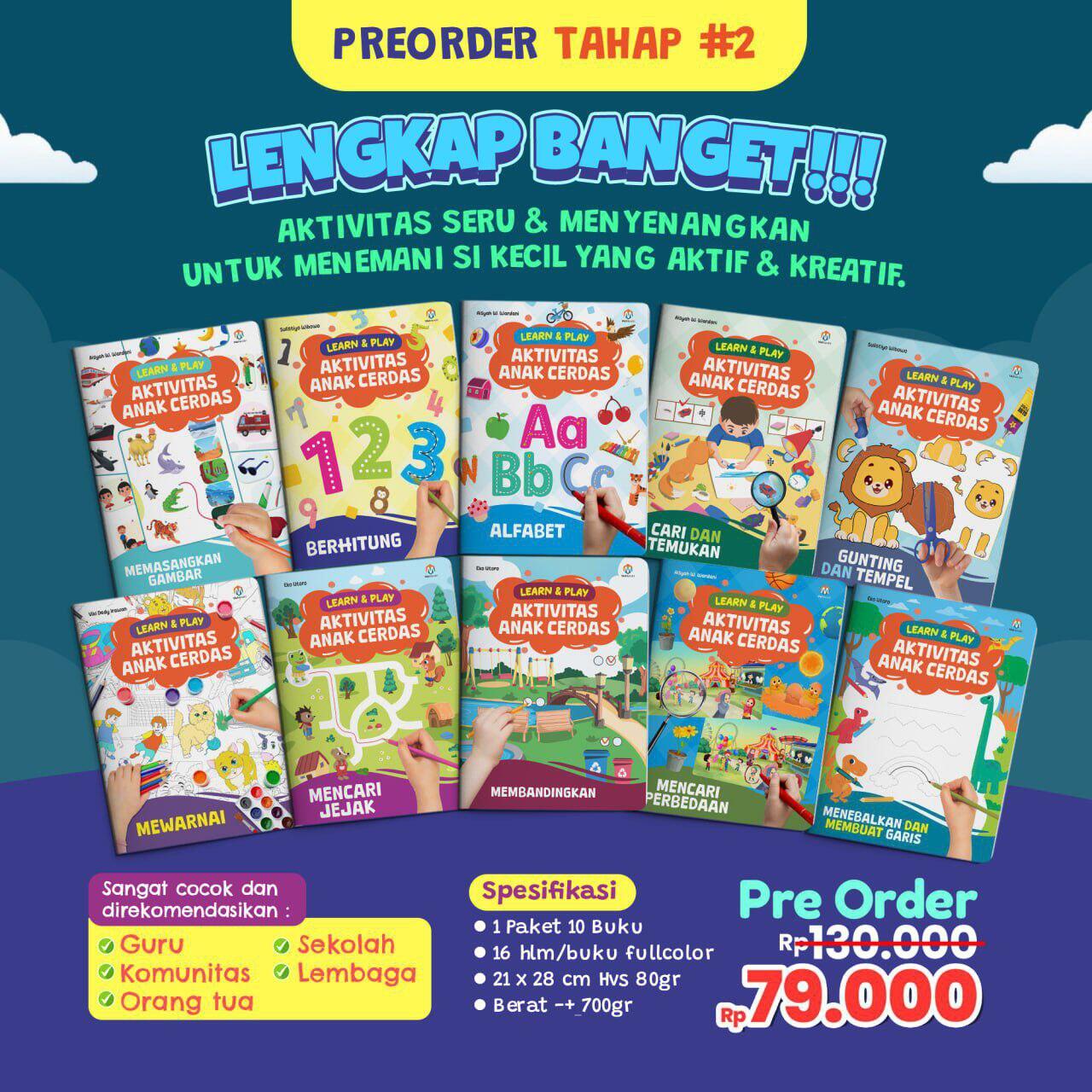 Buku aktivitas anak learn and play untuk anak TK