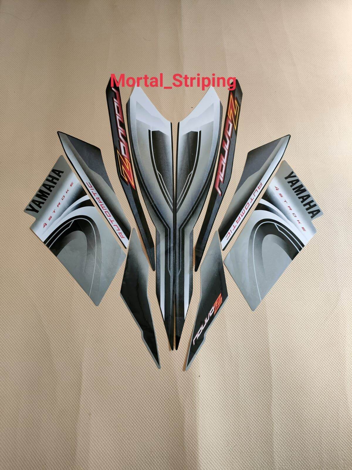 Stiker Striping Lis Body Nouvo Z Silver Hitam Standar Lazada Indonesia