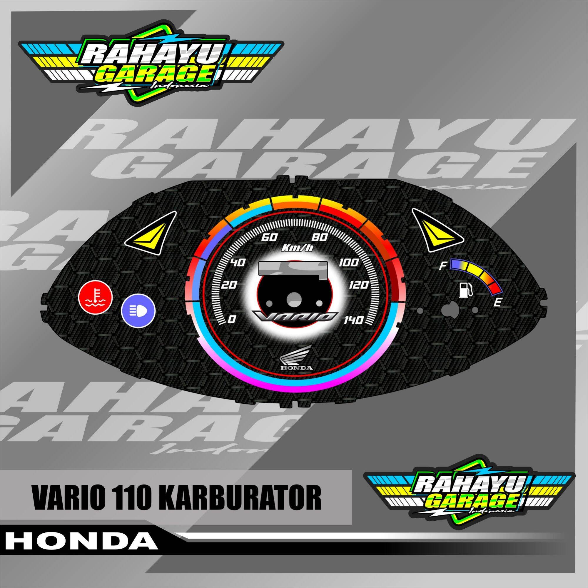 papan speedometer custom vario 110 karbu panel spido meter custom vario