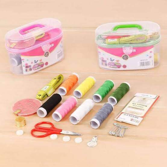 Set Alat jahit set peralatan BENANG JARUM lengkap Sewing box Praktis